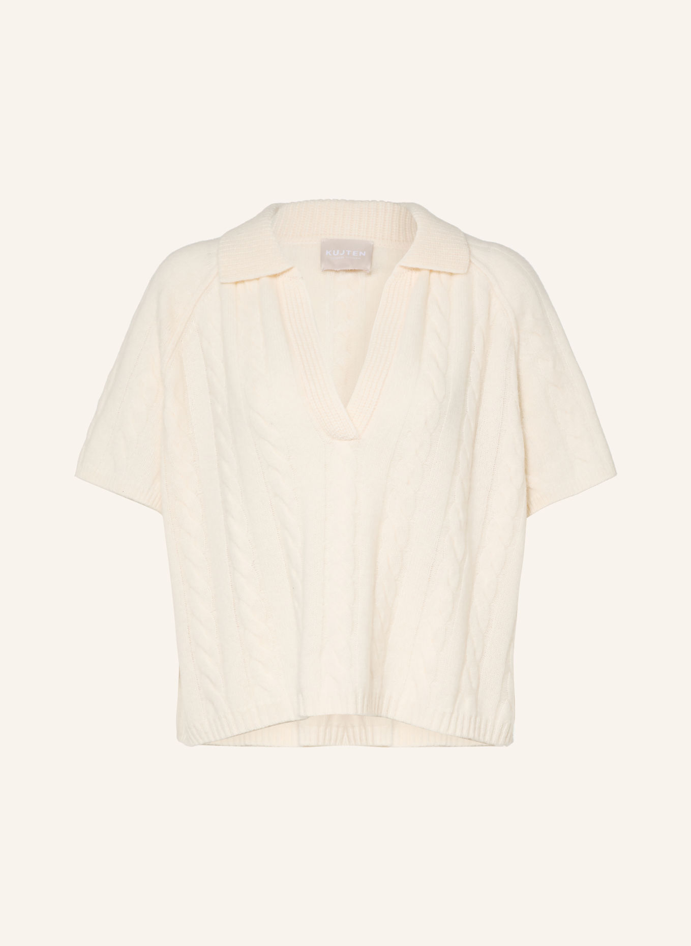 KUJTEN Strickshirt AENOR aus Cashmere: CREME