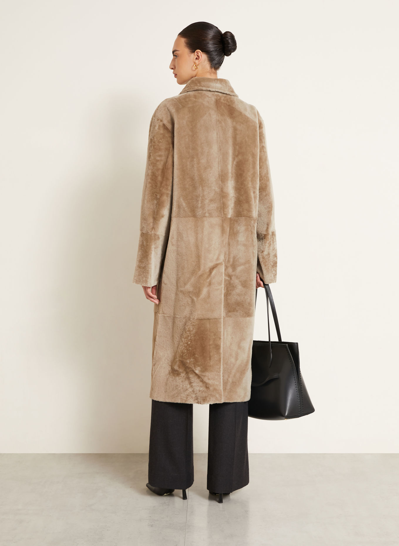 UTZON Omkeerbare leren jas CHIKA: BEIGE