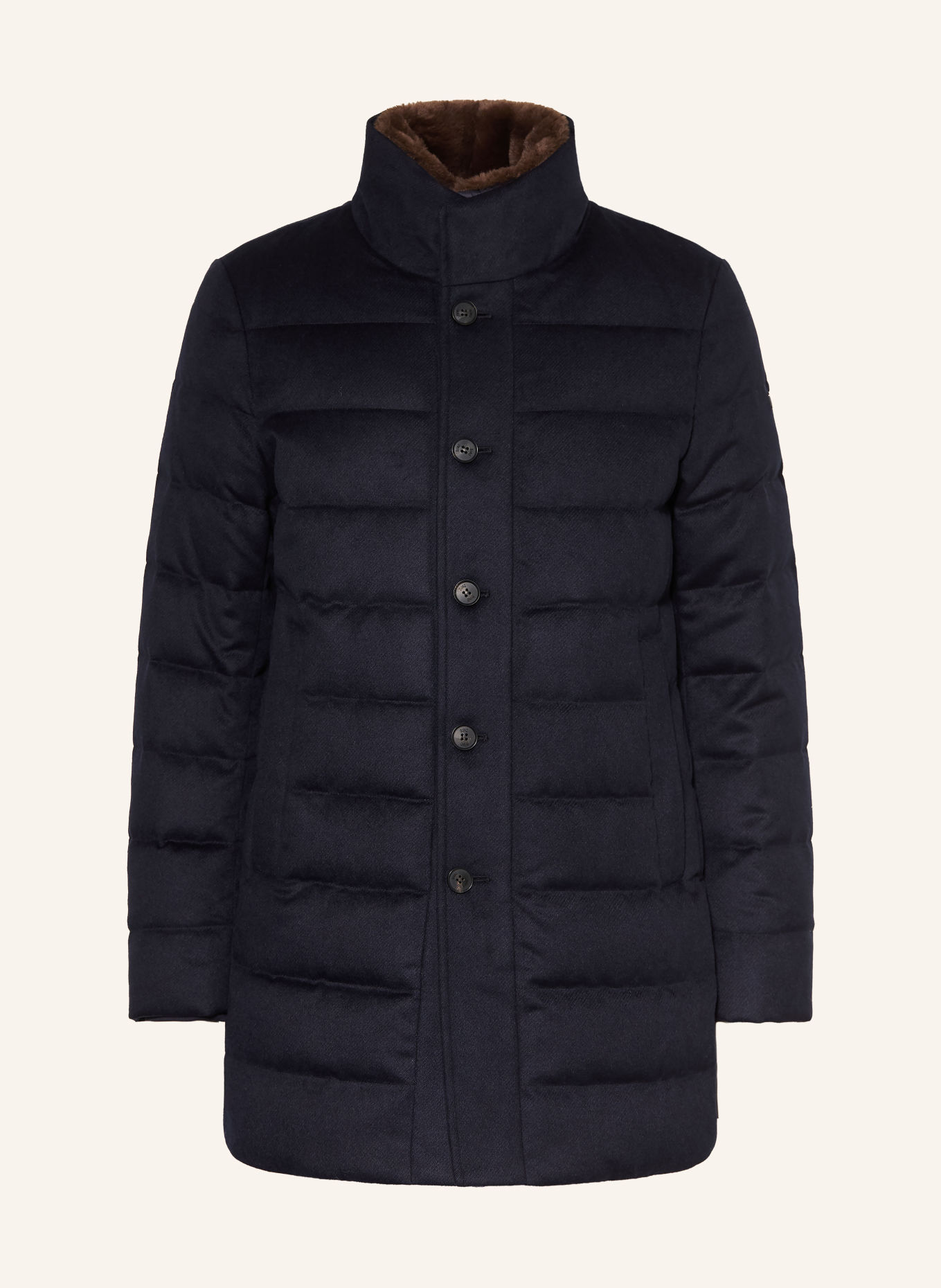 DUNO ORLANDO Down coat with Removable Trim: DARK BLUE