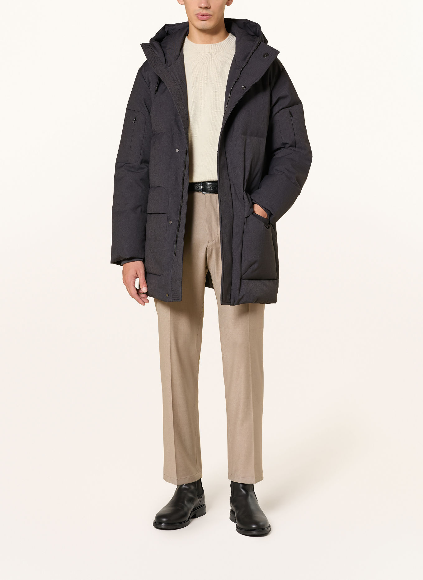 DUNO PARMA Down parka: DARK GRAY