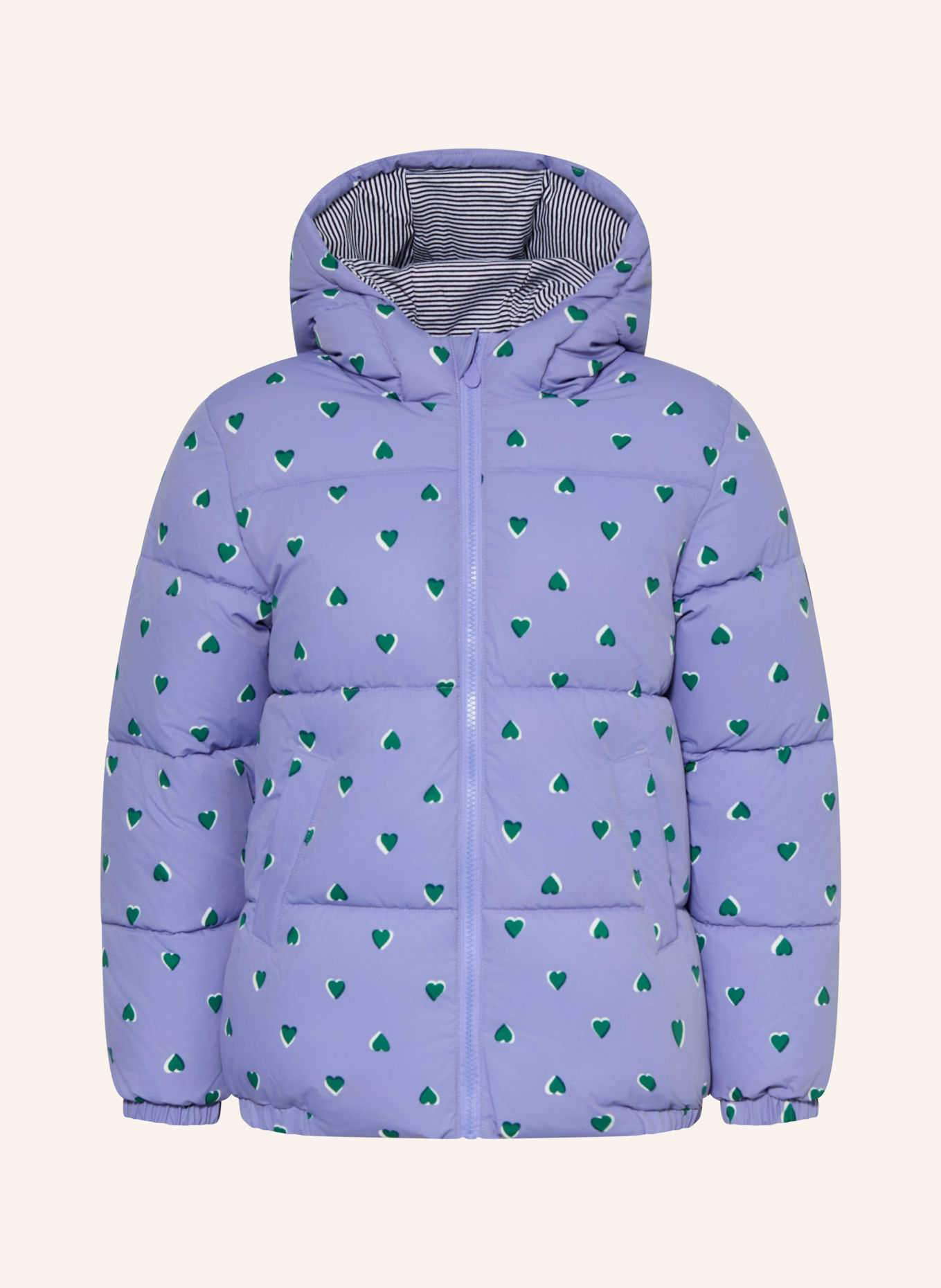 PETIT BATEAU Steppjacke: HELLBLAU / DUNKELGRÜN / WEISS