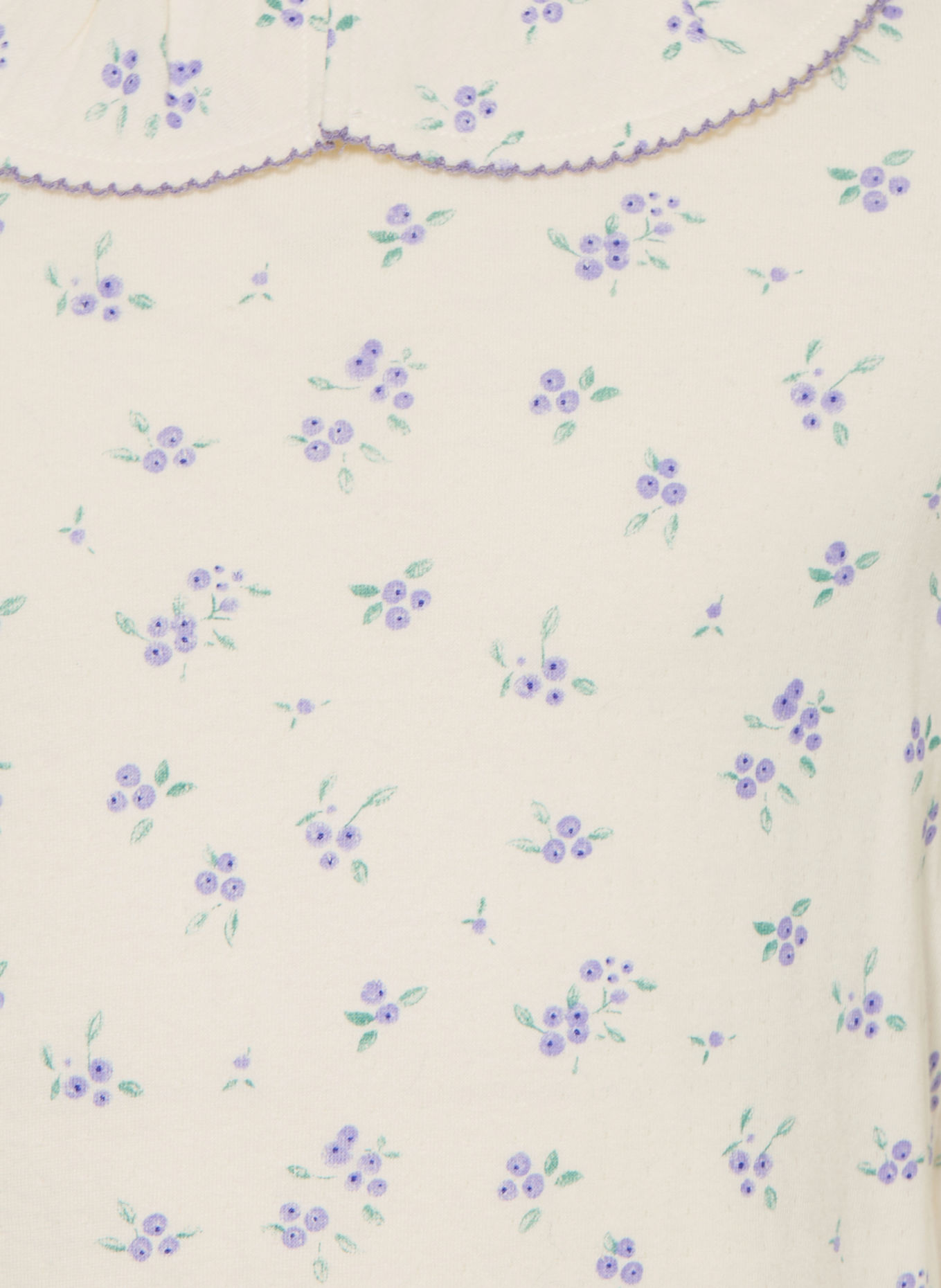 PETIT BATEAU Tričko s dlouhým rukávem: BÍLÁ / FIALOVÁ / ZELENÁ