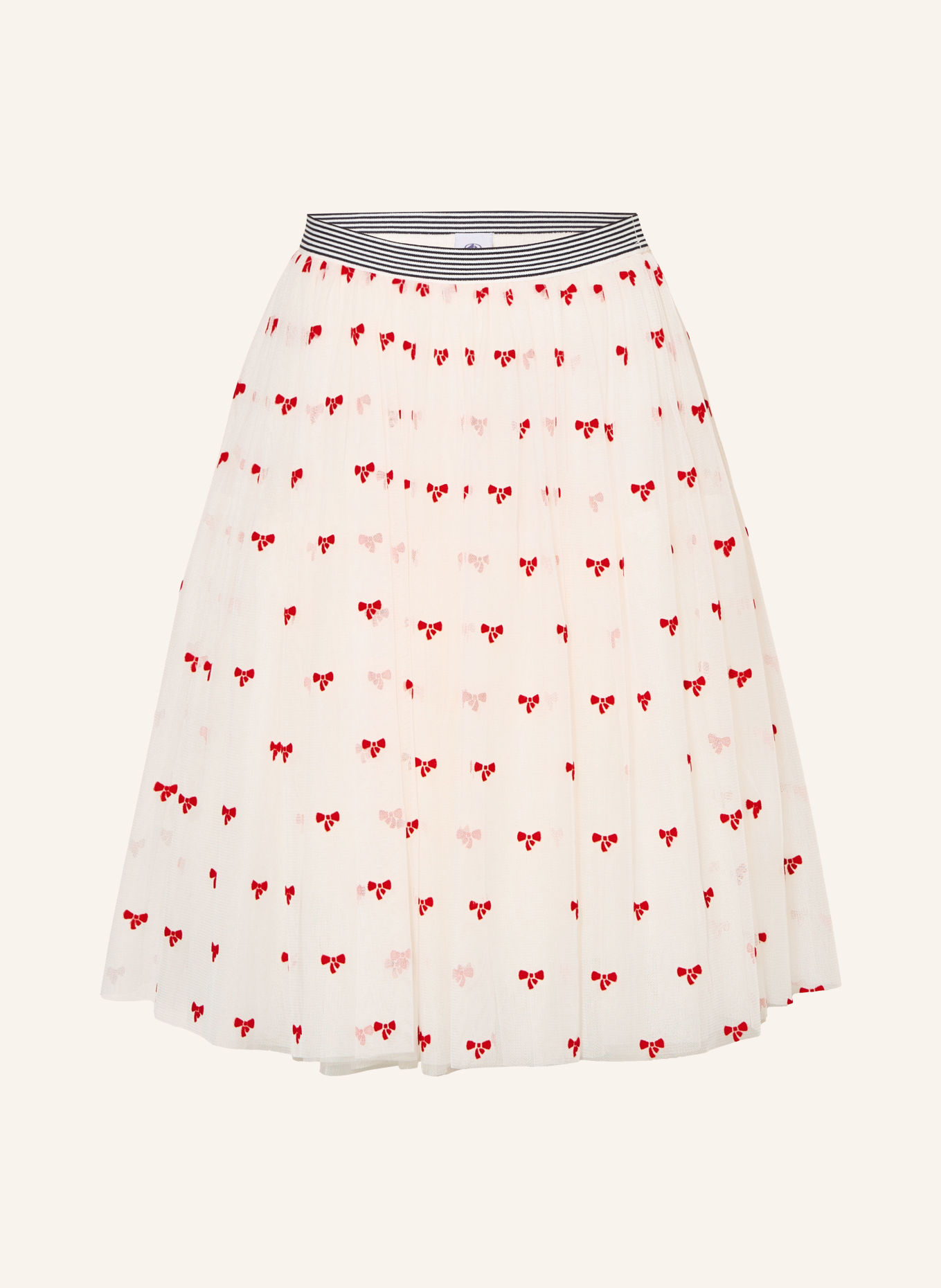 PETIT BATEAU Tüllrock: WEISS / ROT