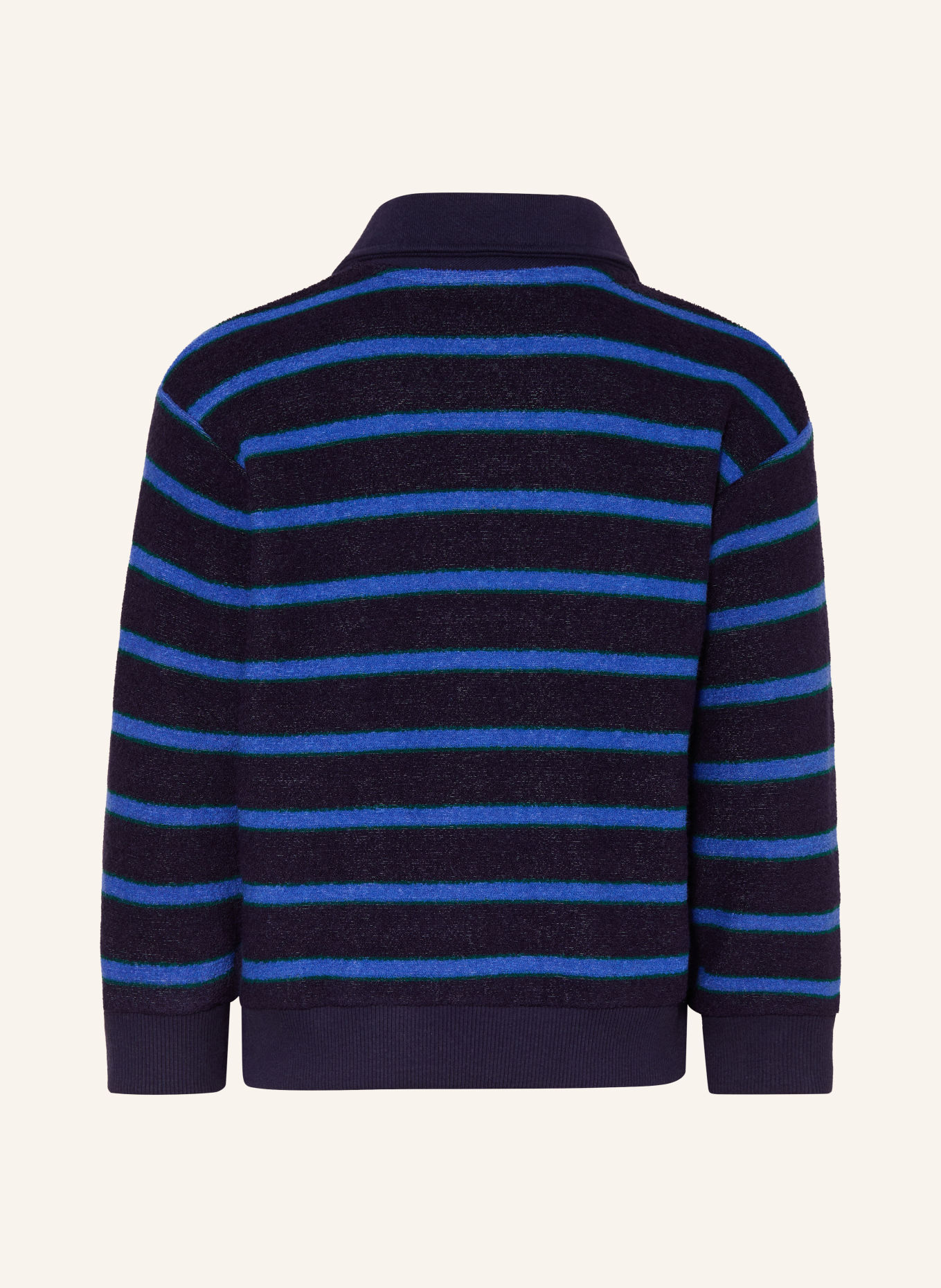 PETIT BATEAU Terry Cloth Polo shirt: DARK BLUE / DARK GREEN / BLUE