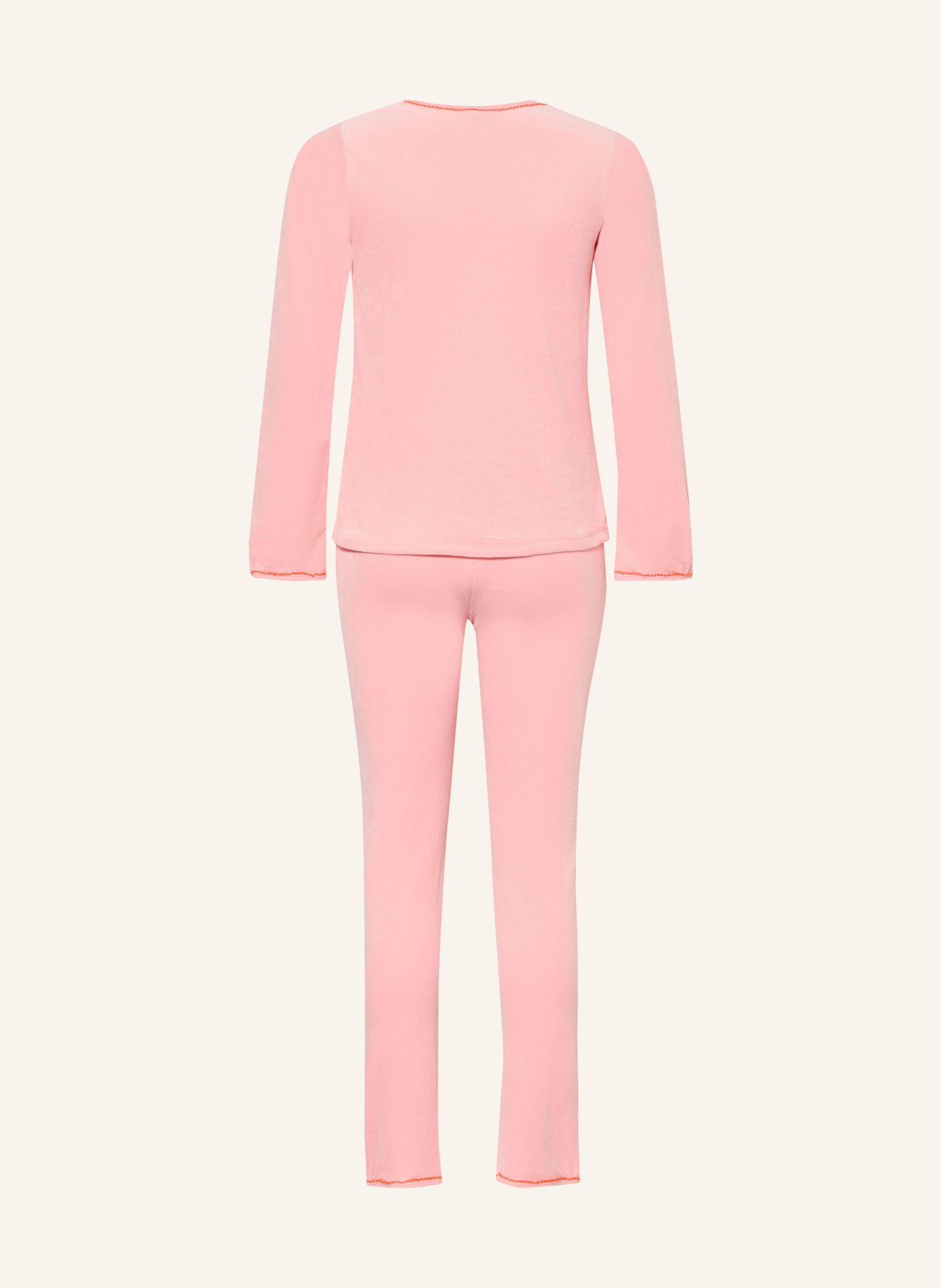 PETIT BATEAU Velour pajamas: PINK / ORANGE / TURQUOISE