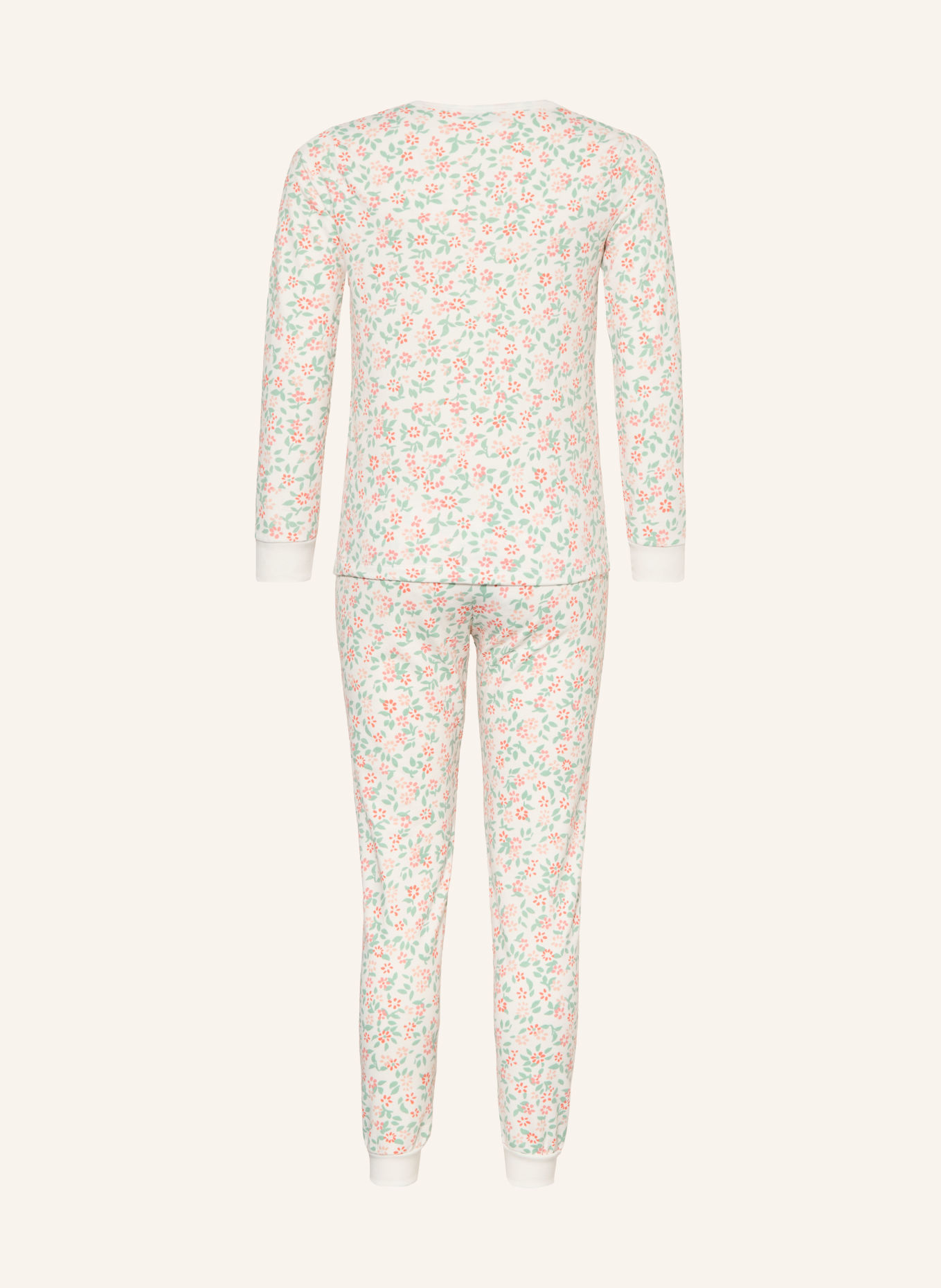 PETIT BATEAU Pajamas: CREAM / ORANGE / TURQUOISE