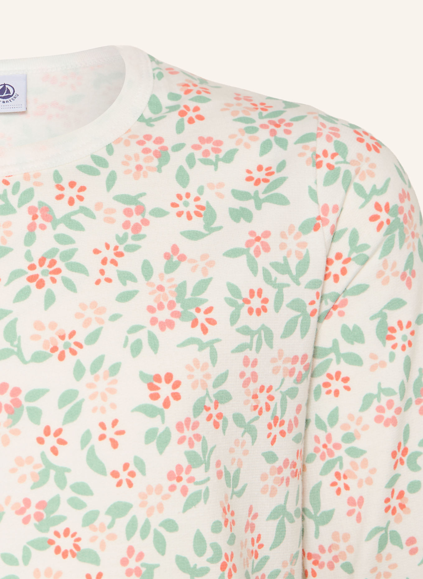 PETIT BATEAU Pajamas: CREAM / ORANGE / TURQUOISE