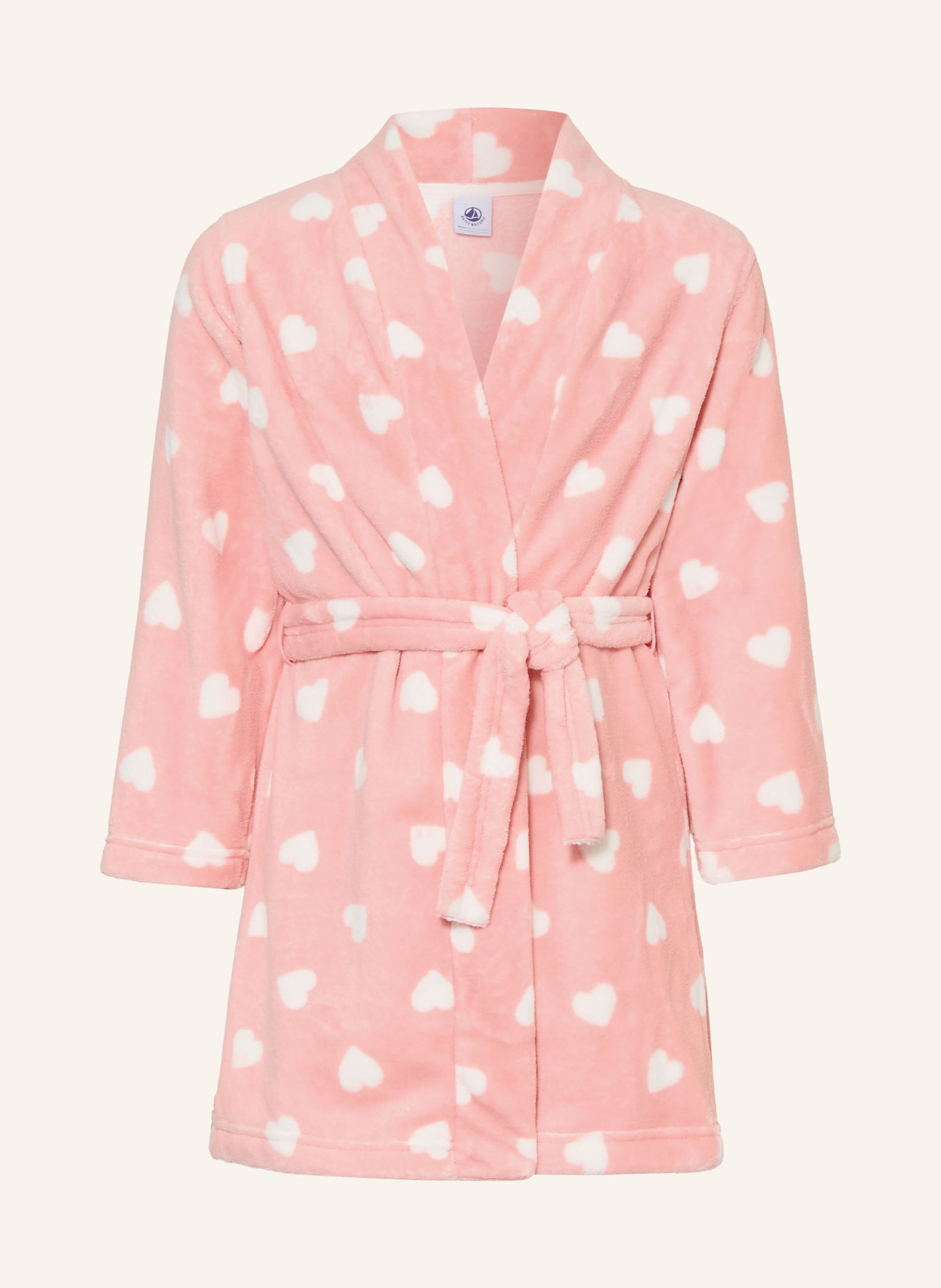 PETIT BATEAU Bademantel: ROSA / WEISS