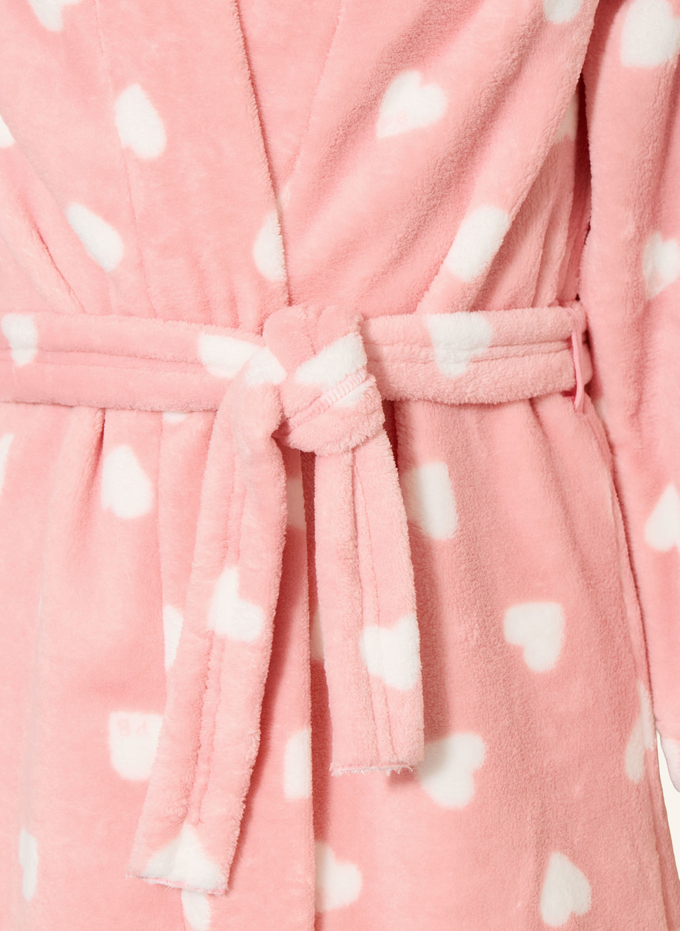 PETIT BATEAU Bademantel: ROSA / WEISS