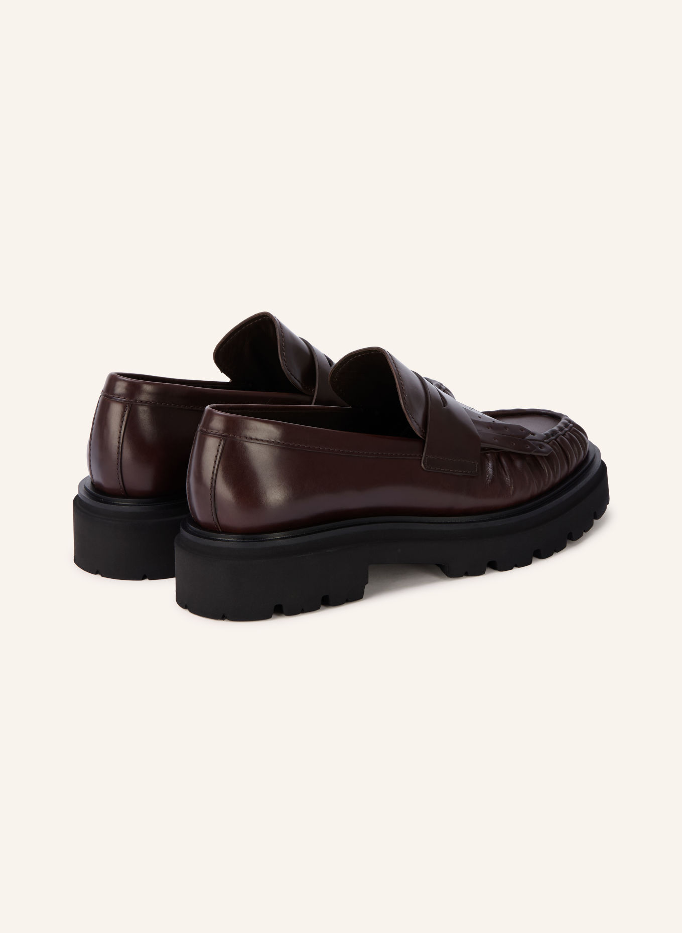 KENNEL & SCHMENGER Loafers à barrette BELL: MARRON FONCÉ