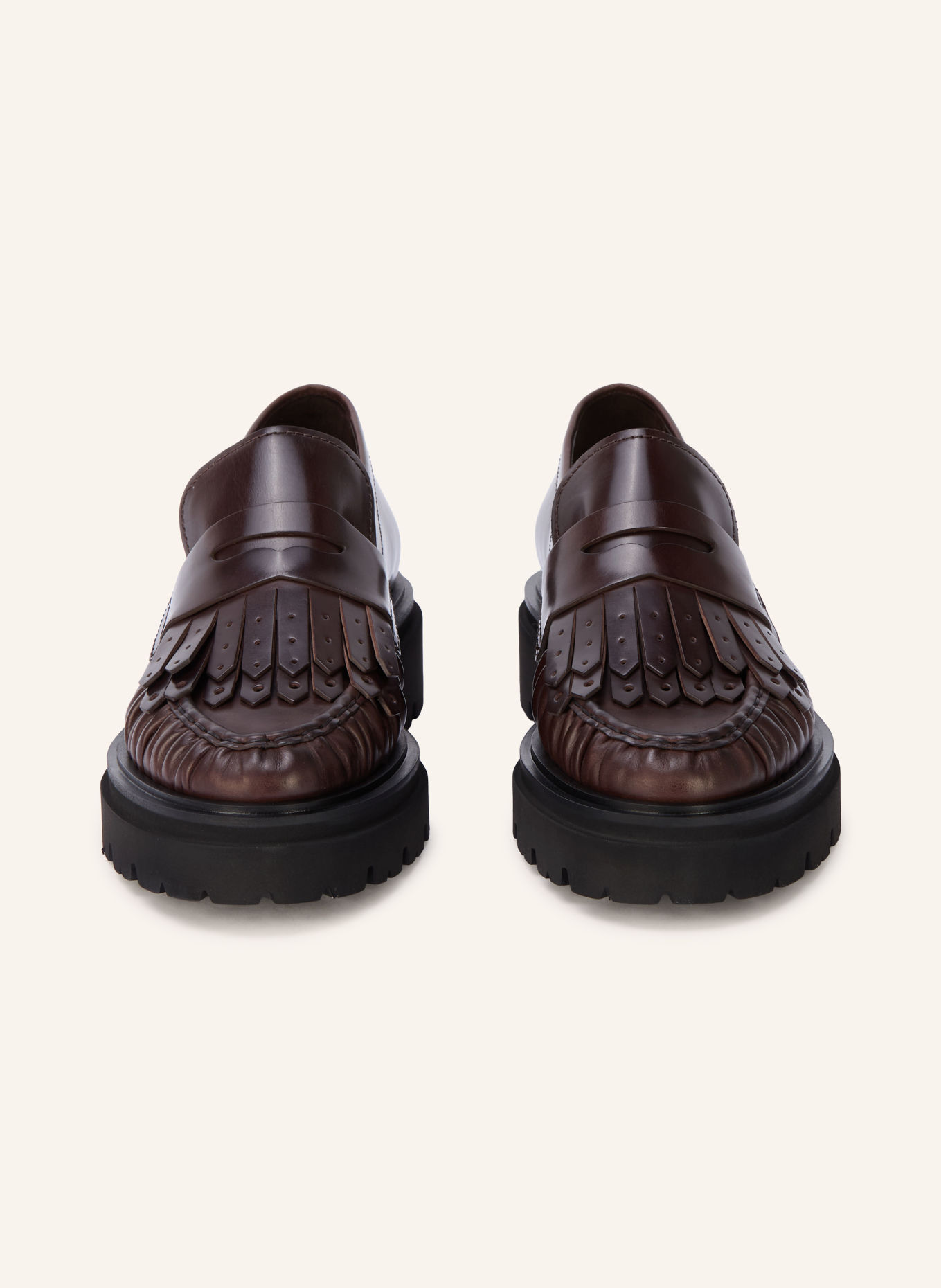 KENNEL & SCHMENGER Loafers à barrette BELL: MARRON FONCÉ