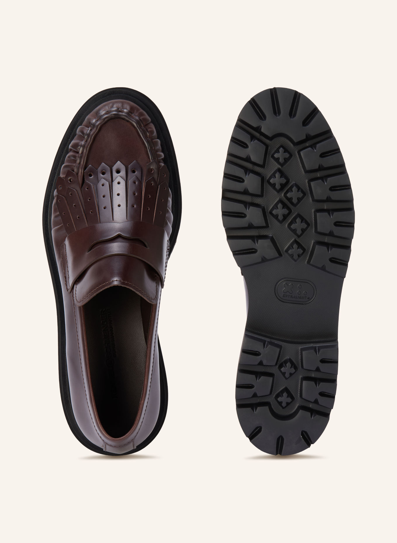 KENNEL & SCHMENGER Loafers à barrette BELL: MARRON FONCÉ