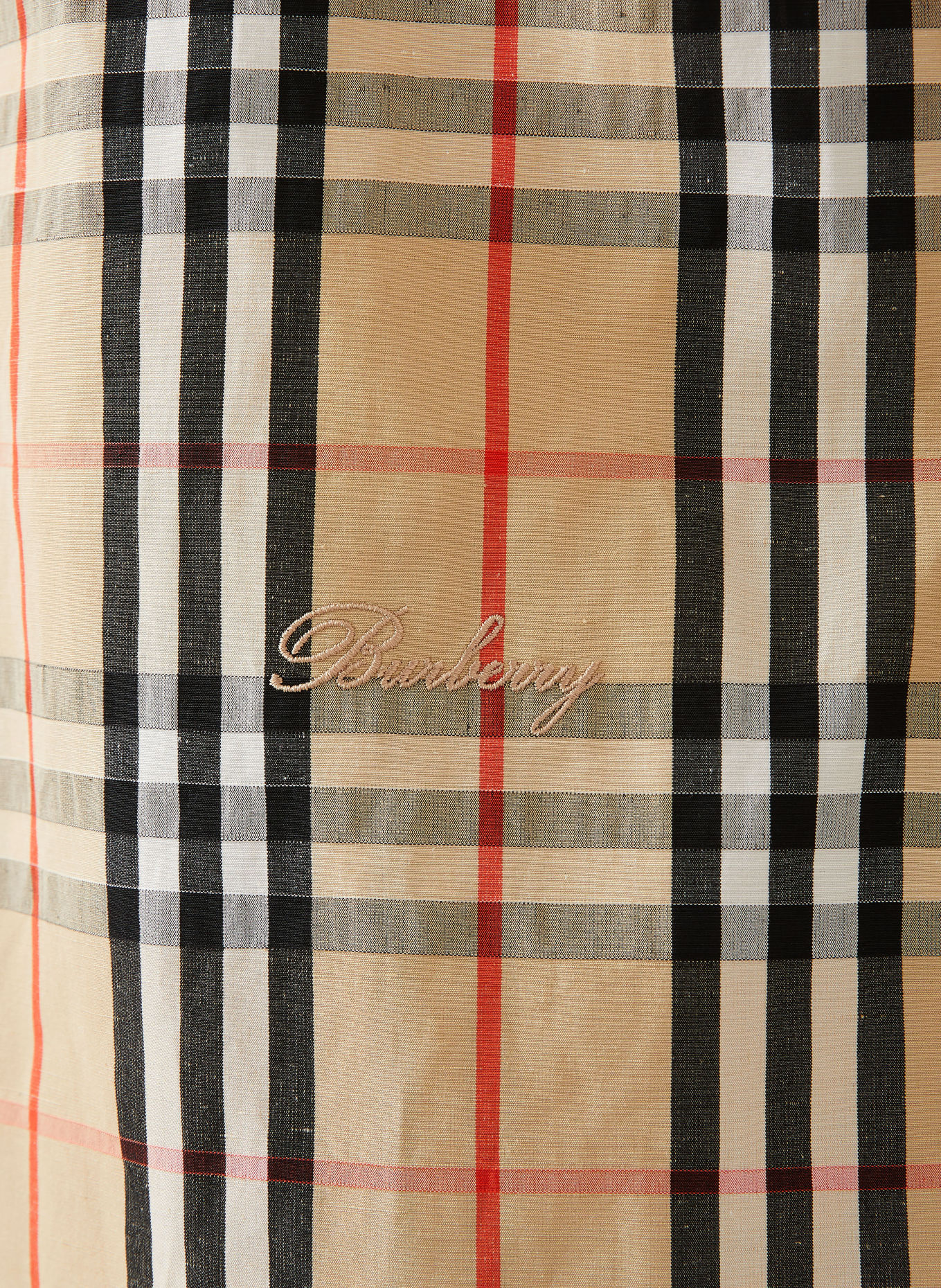 BURBERRY Košile OLLIE: BÉŽOVÁ / ČERVENÁ / ČERNÁ