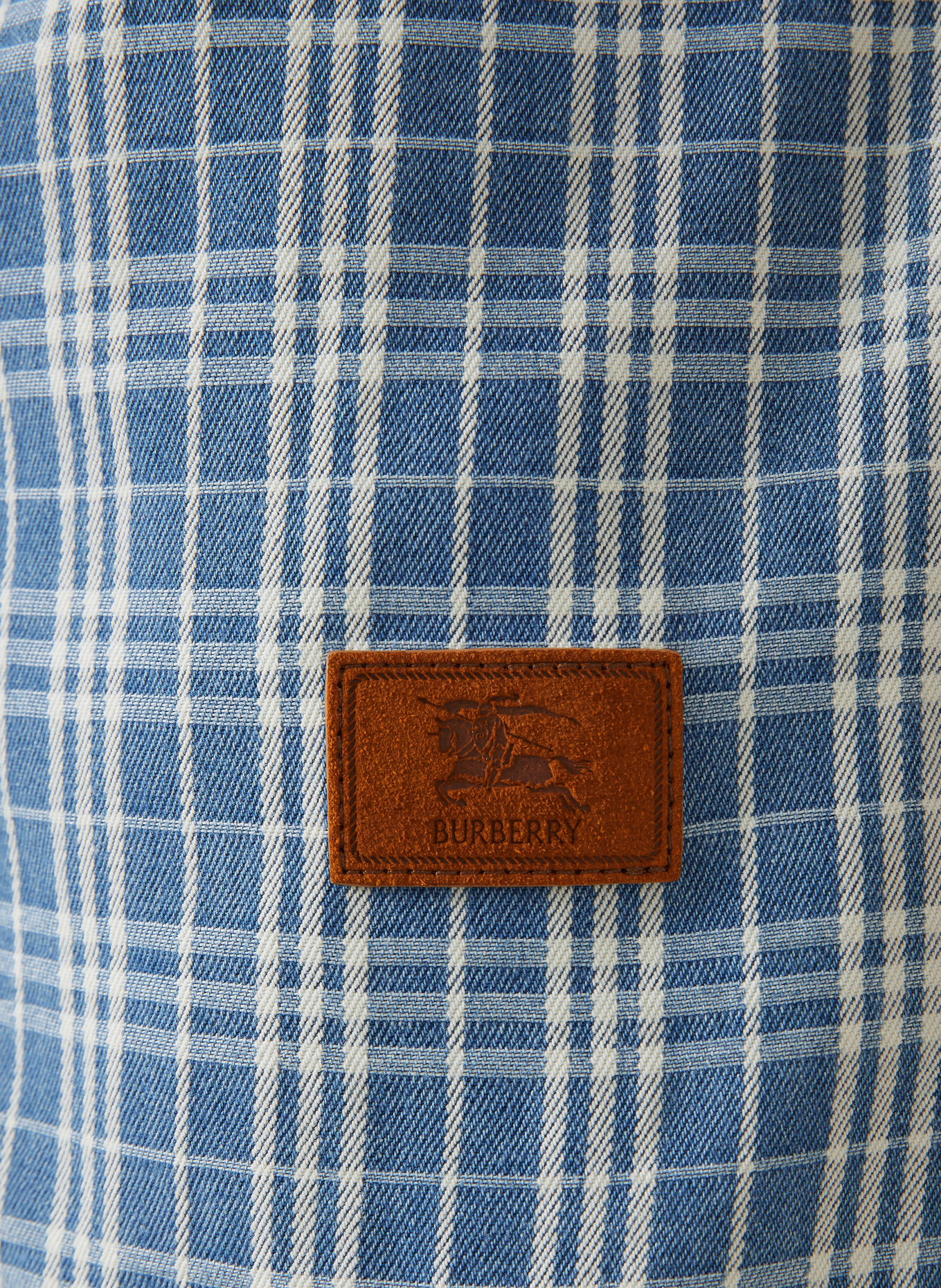 BURBERRY Džínová košile DONALD Slim Fit: TMAVĚ MODRÁ / BÍLÁ