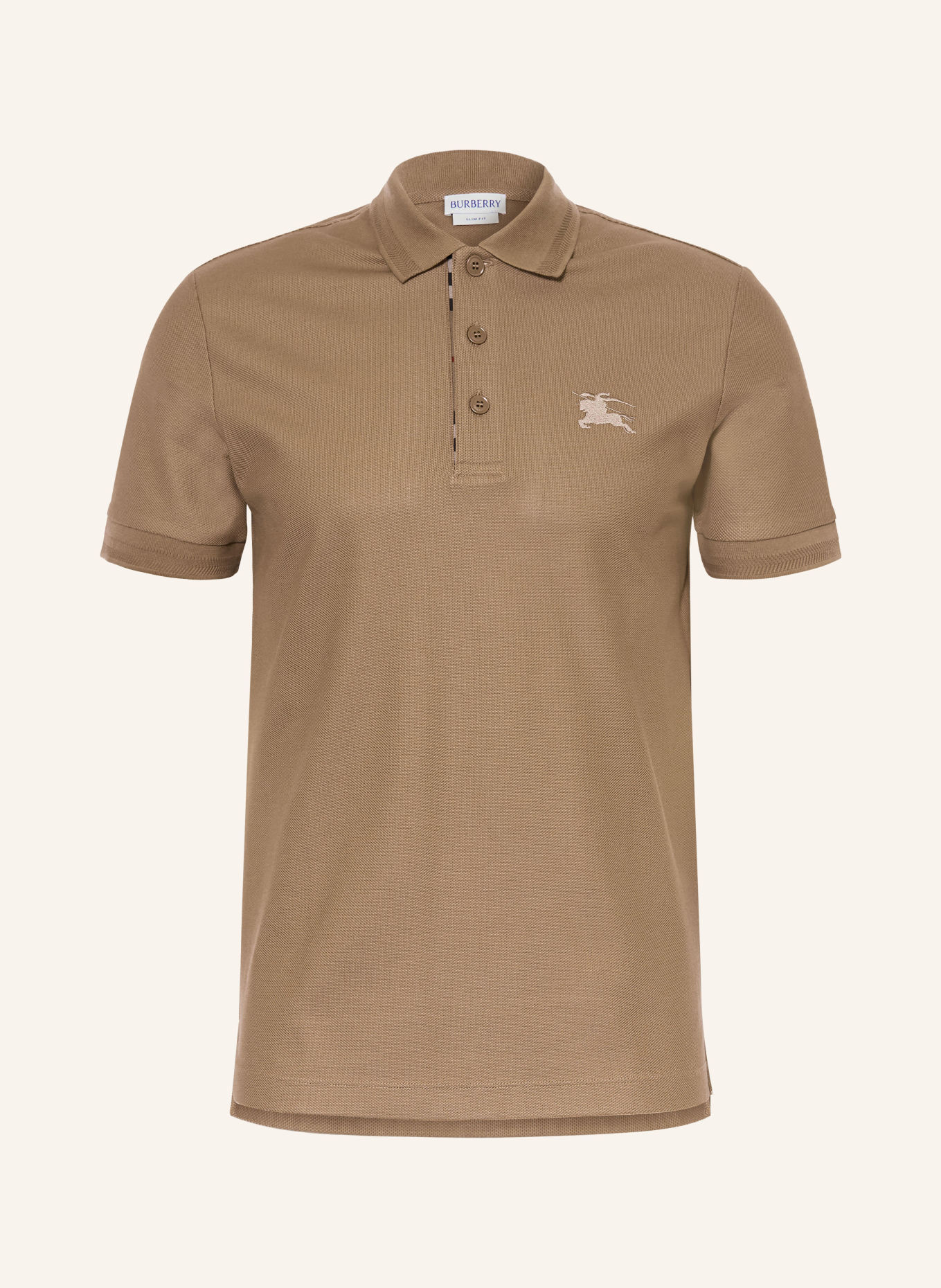 BURBERRY Piqué-poloshirt EDDIE: KAKI