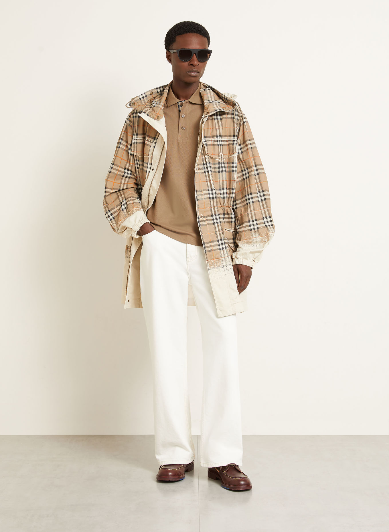 BURBERRY Piqué-poloshirt EDDIE: KAKI
