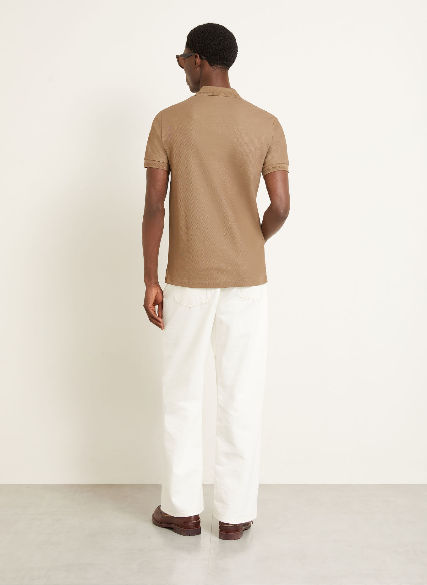 BURBERRY Piqué-poloshirt EDDIE: KAKI