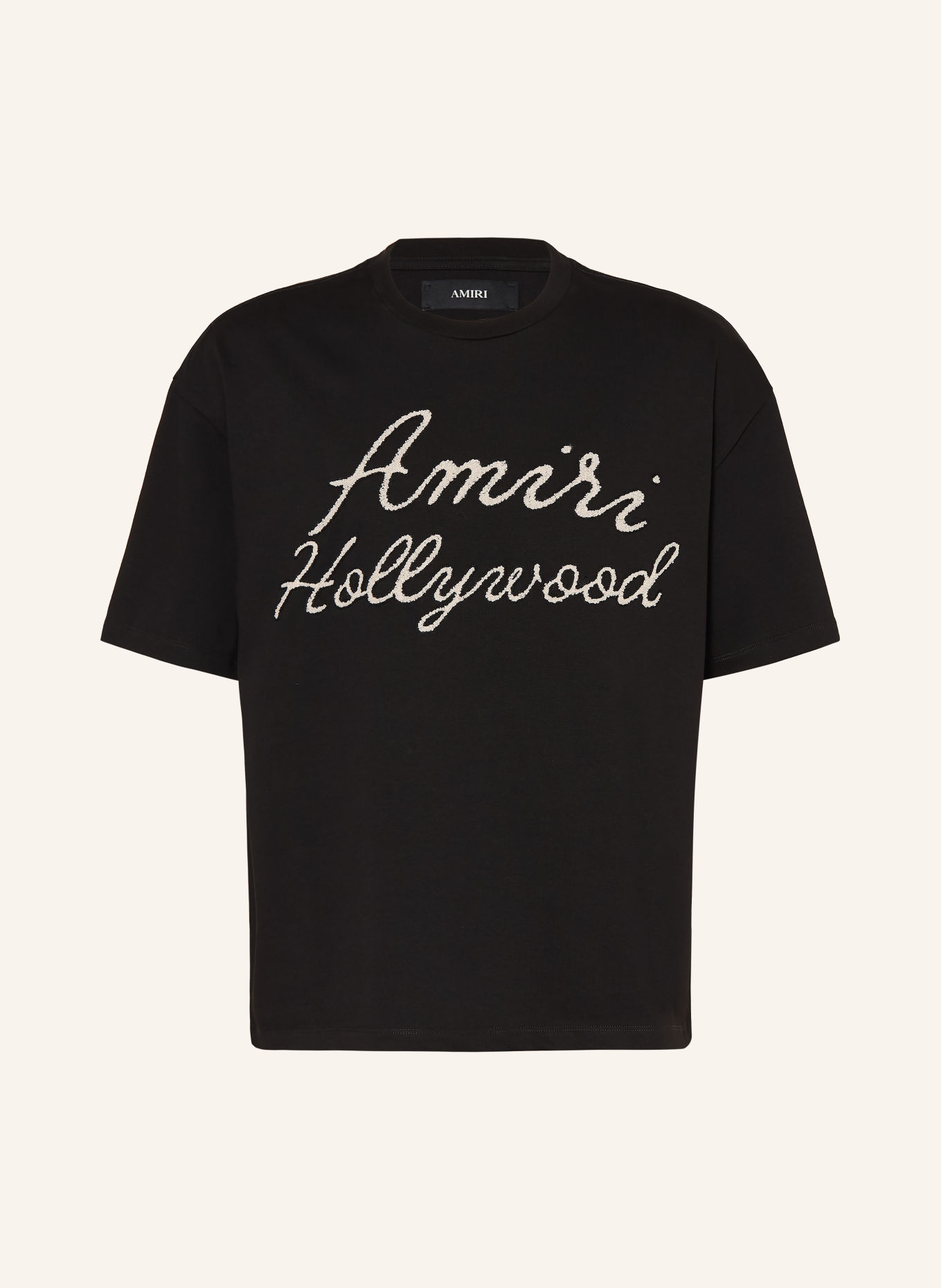 AMIRI T-Shirt HOLLYWOOD: SCHWARZ / CREME