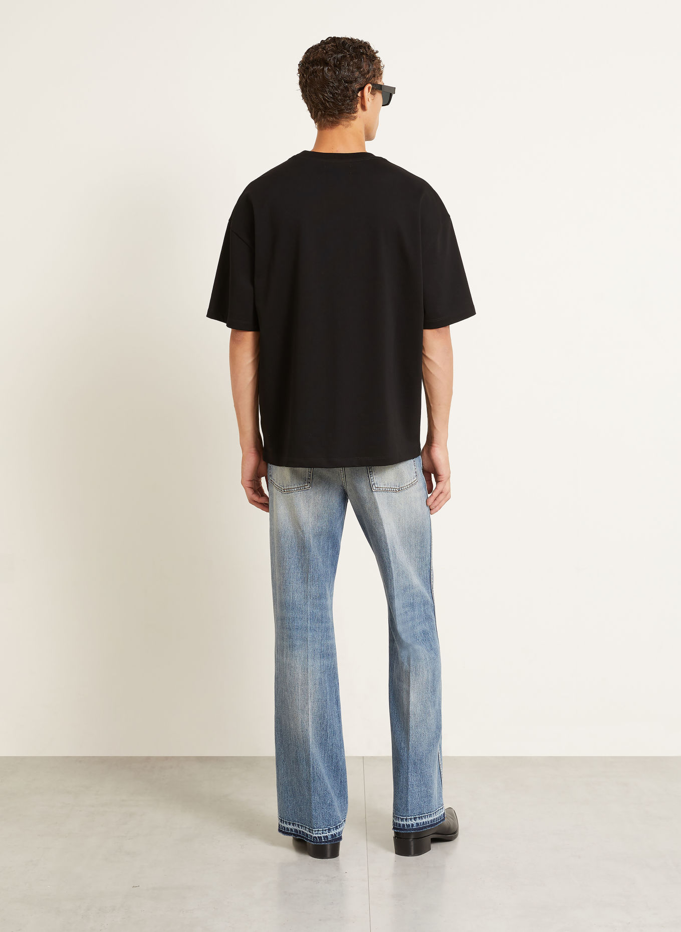 AMIRI T-Shirt HOLLYWOOD: SCHWARZ / CREME