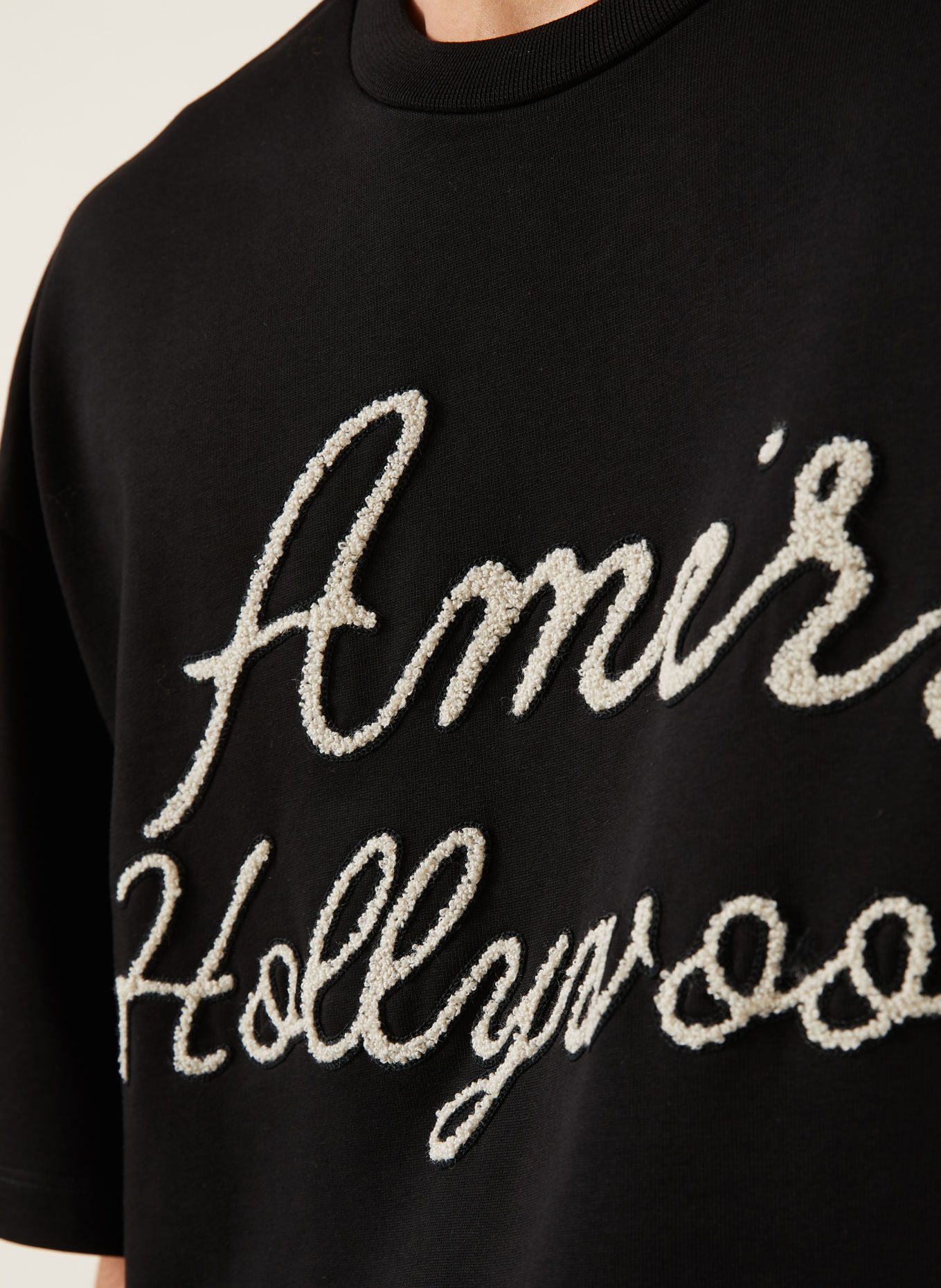 AMIRI T-Shirt HOLLYWOOD: SCHWARZ / CREME
