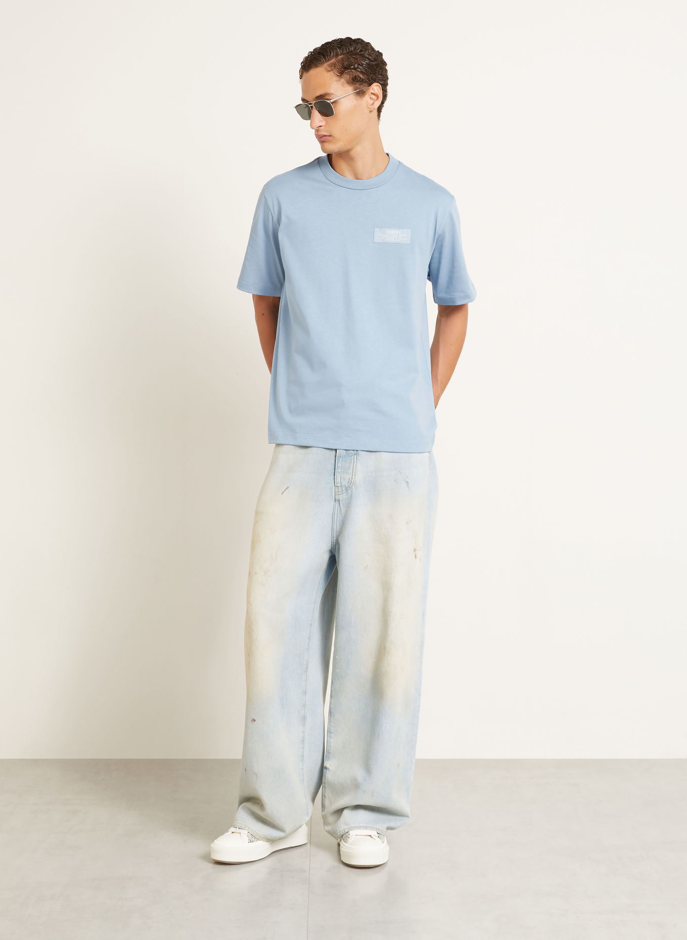 AMIRI T-shirt: LIGHT BLUE