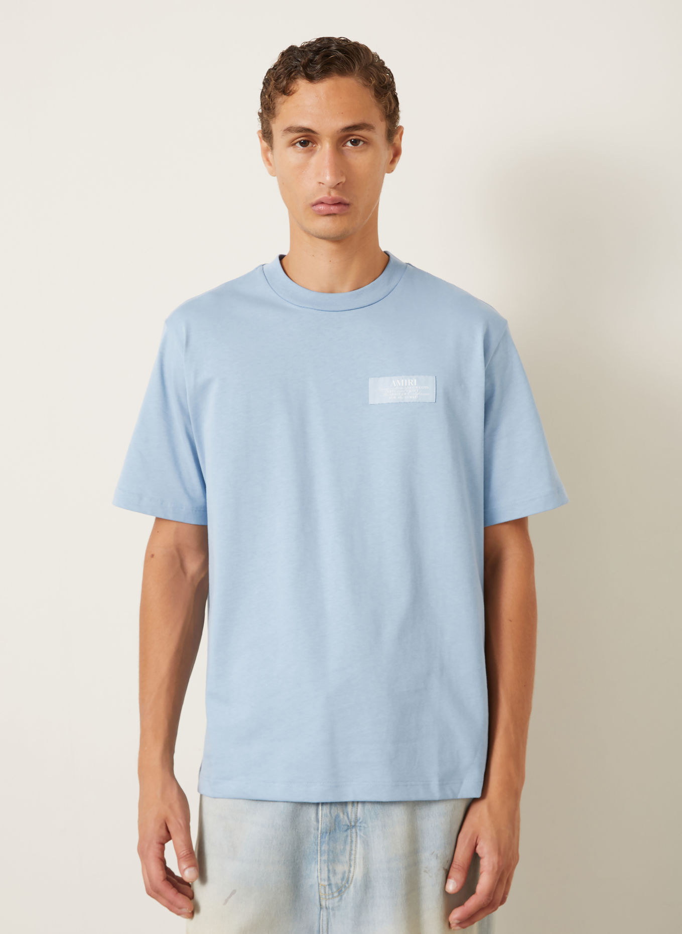 AMIRI T-shirt: LIGHT BLUE