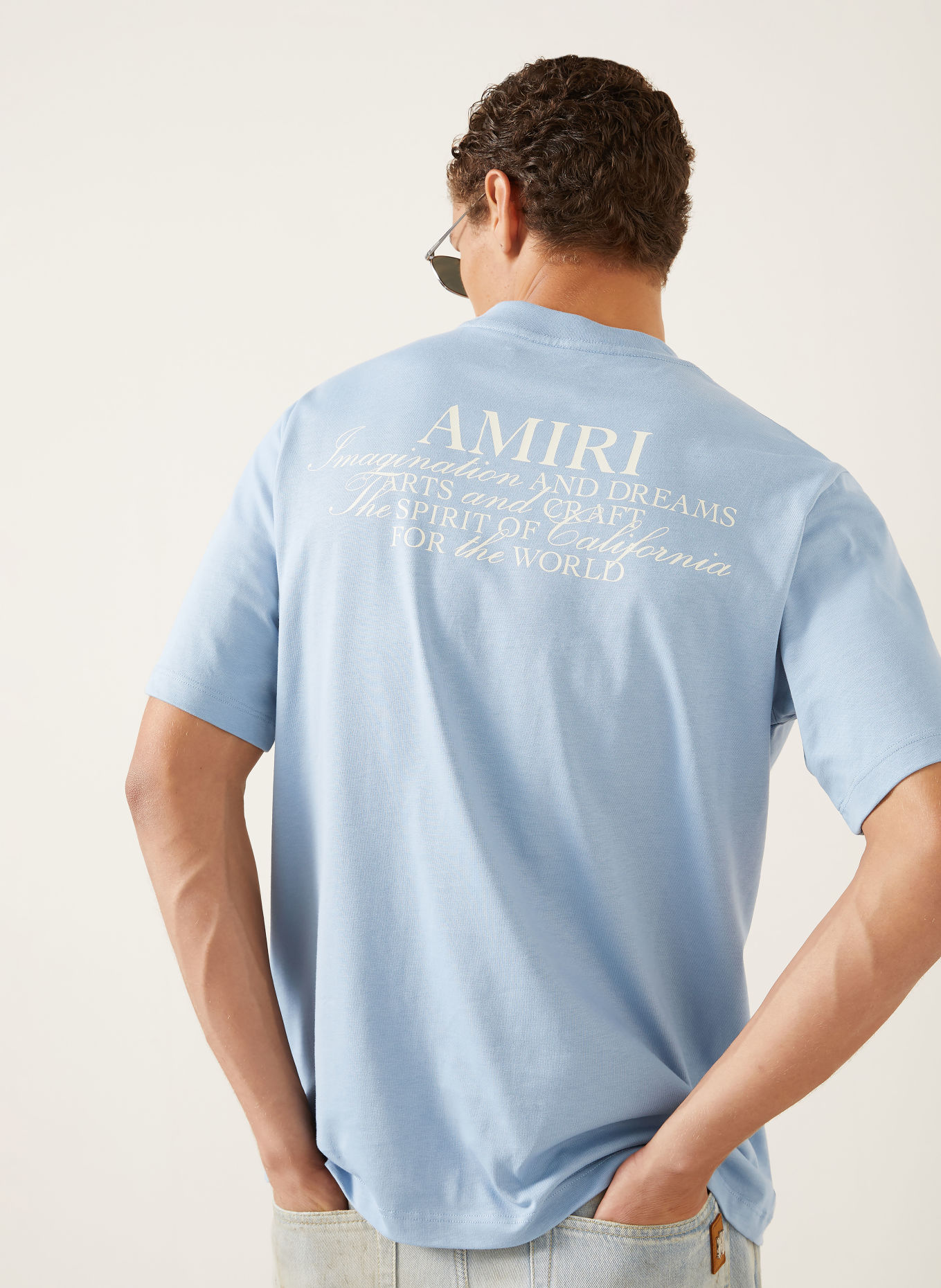 AMIRI T-shirt: LIGHT BLUE