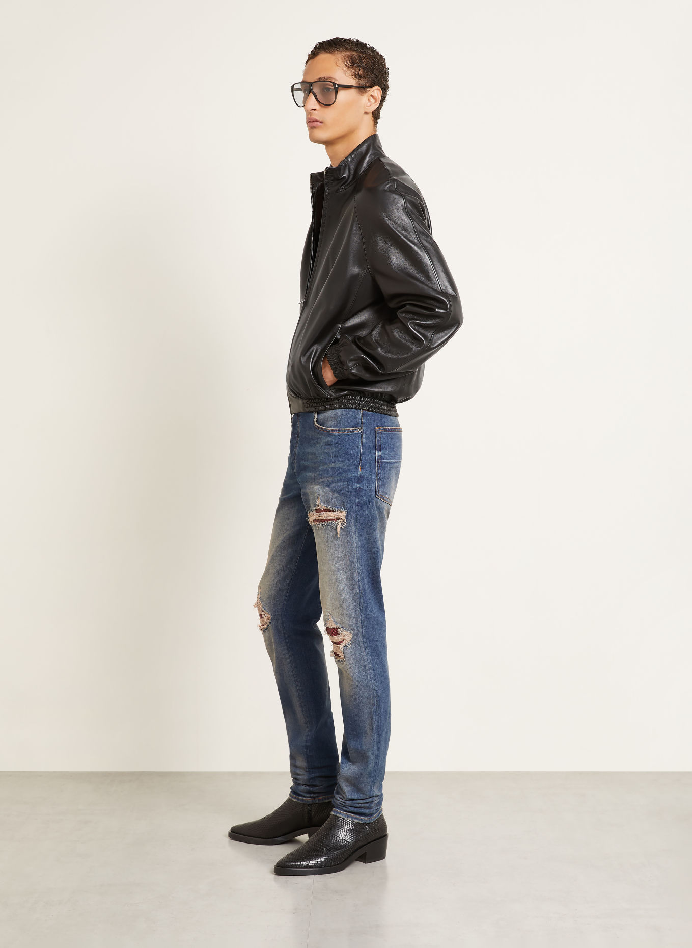 AMIRI Distressed jeans MX1 Skinny Fit: 004P Rich Indigo