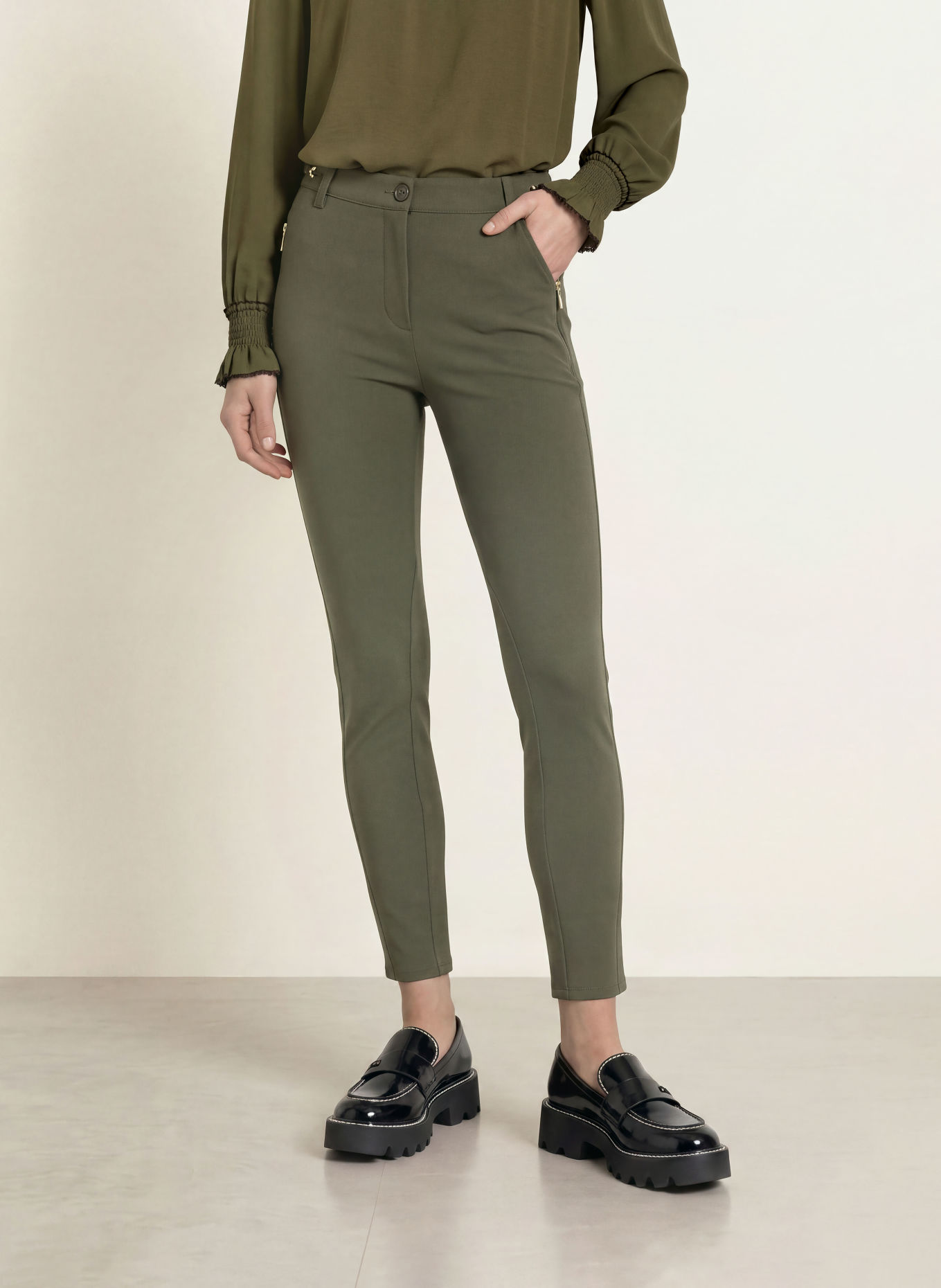 MARC CAIN 7/8 broek SILEA: 599 forest night new