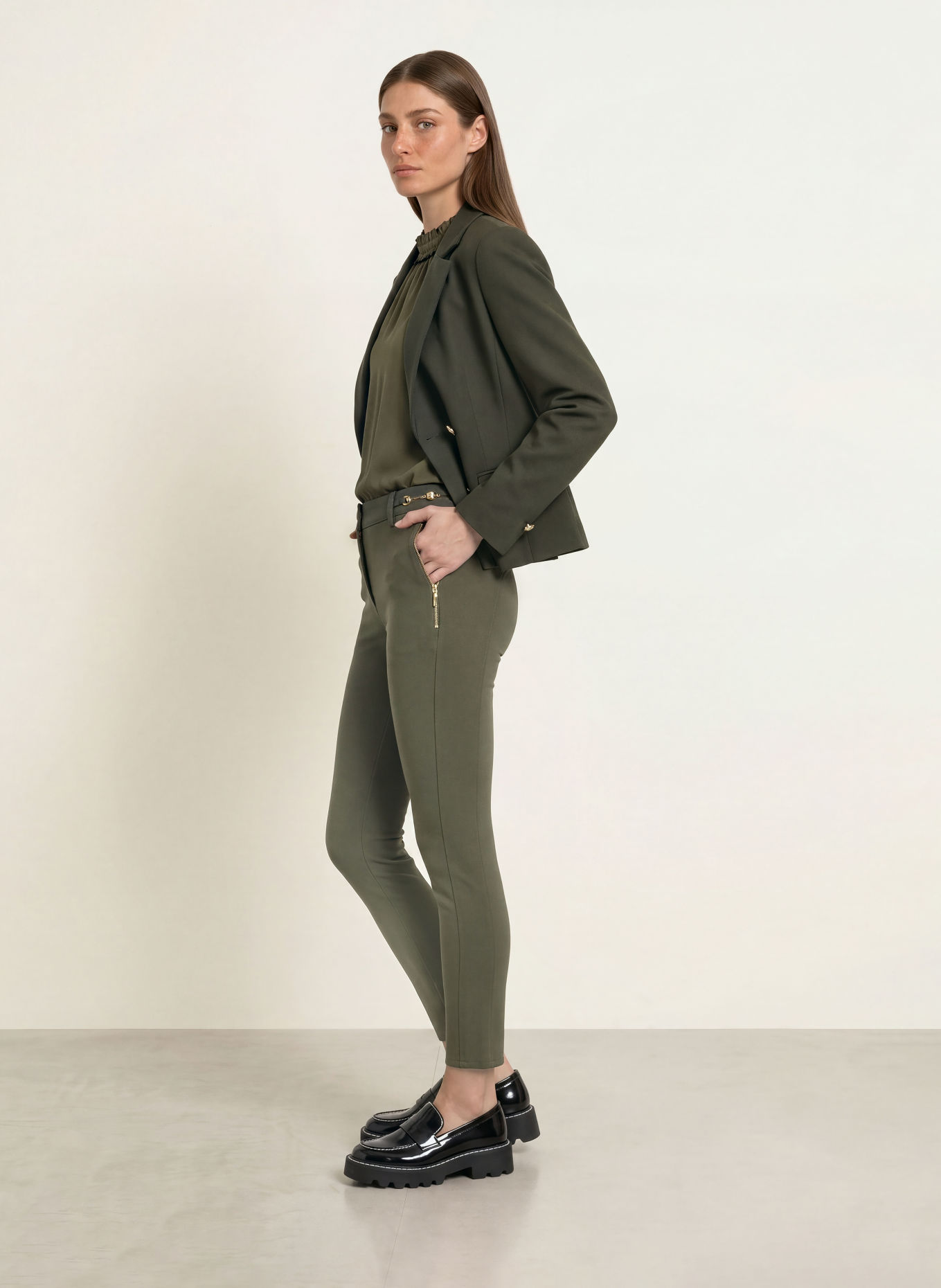 MARC CAIN 7/8 broek SILEA: 599 forest night new