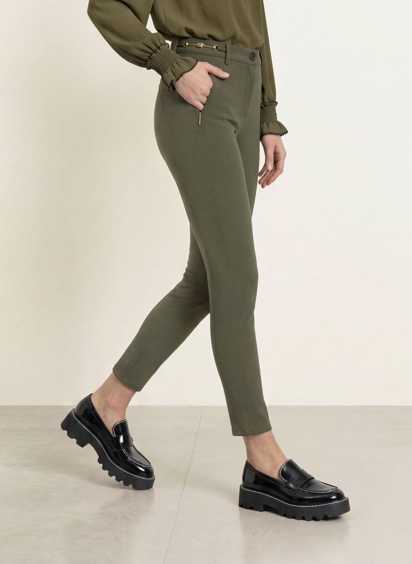 MARC CAIN 7/8 broek SILEA: 599 forest night new