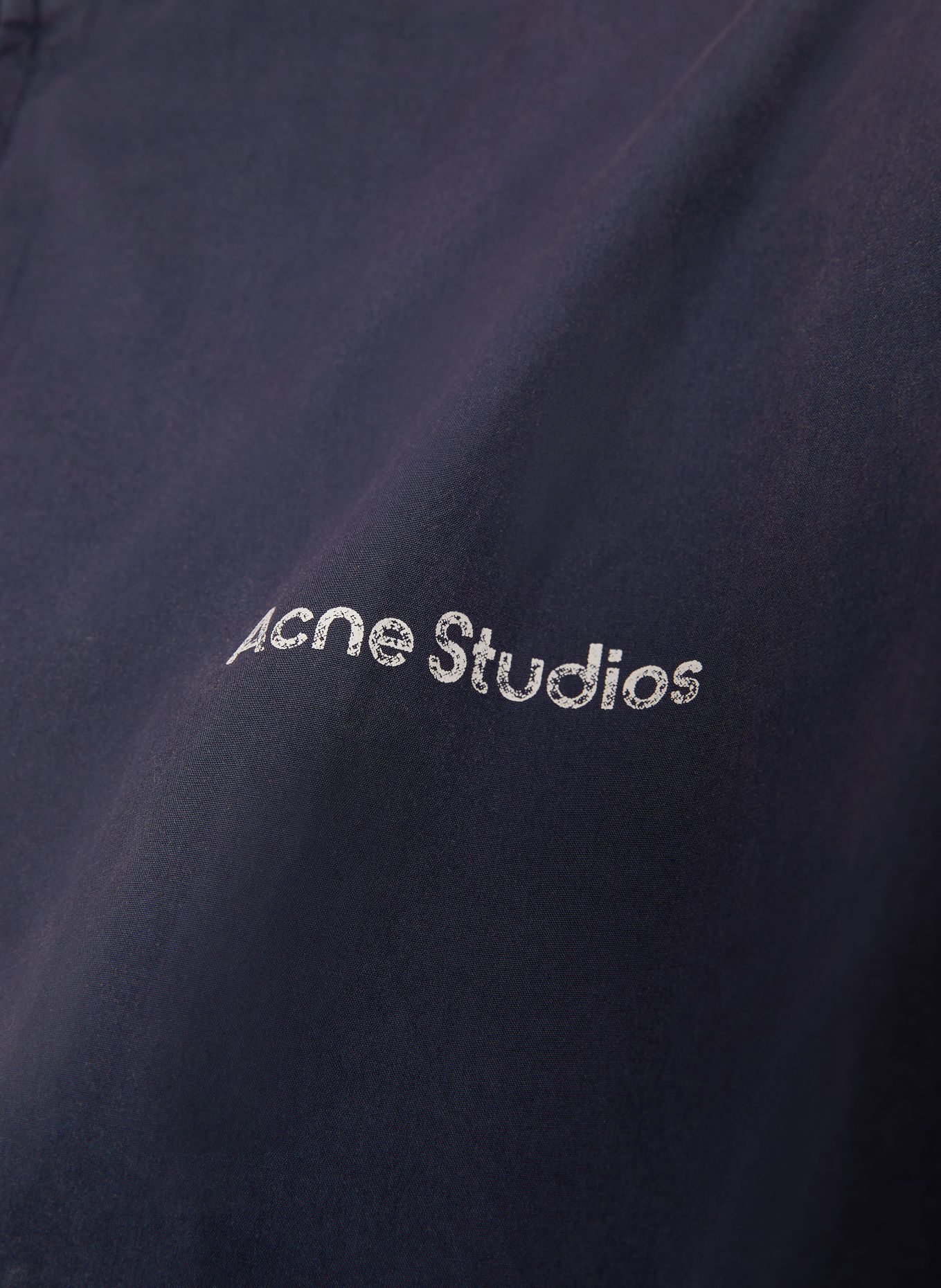 Acne Studios Blouson: DUNKELBLAU / WEISS