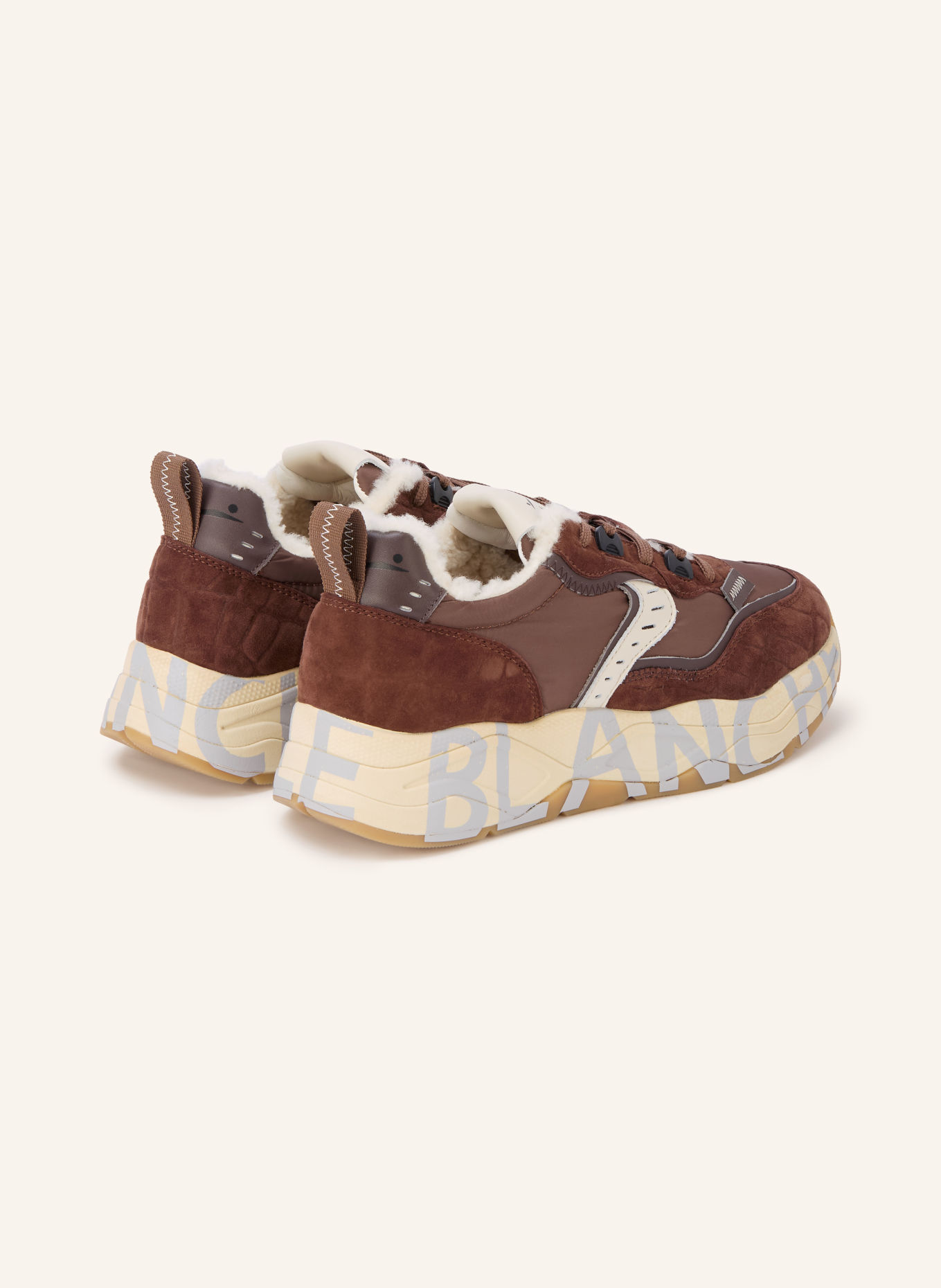 VOILE BLANCHE Sneakers CLUB105: BROWN / CREAM