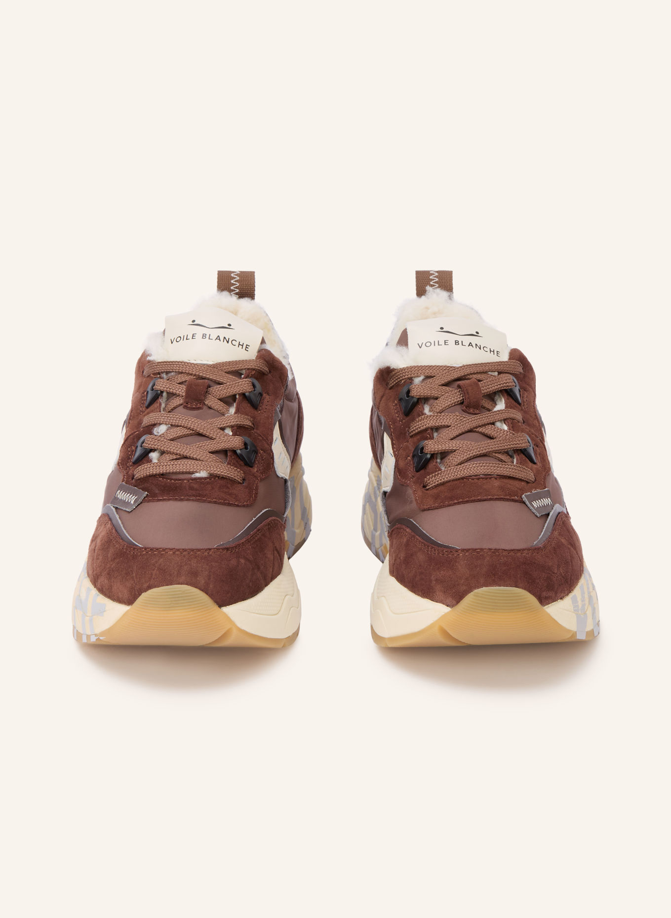 VOILE BLANCHE Sneakers CLUB105: BROWN / CREAM