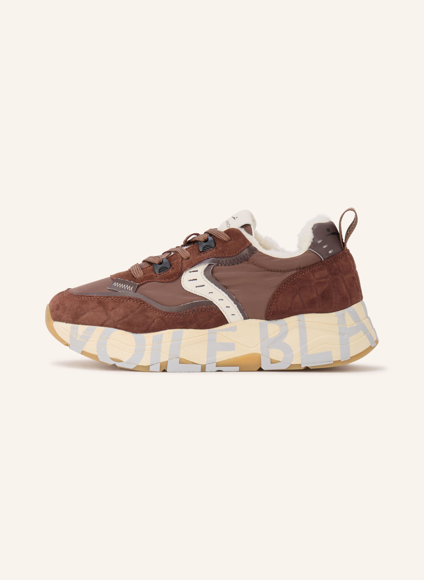 VOILE BLANCHE Sneakers CLUB105: BROWN / CREAM