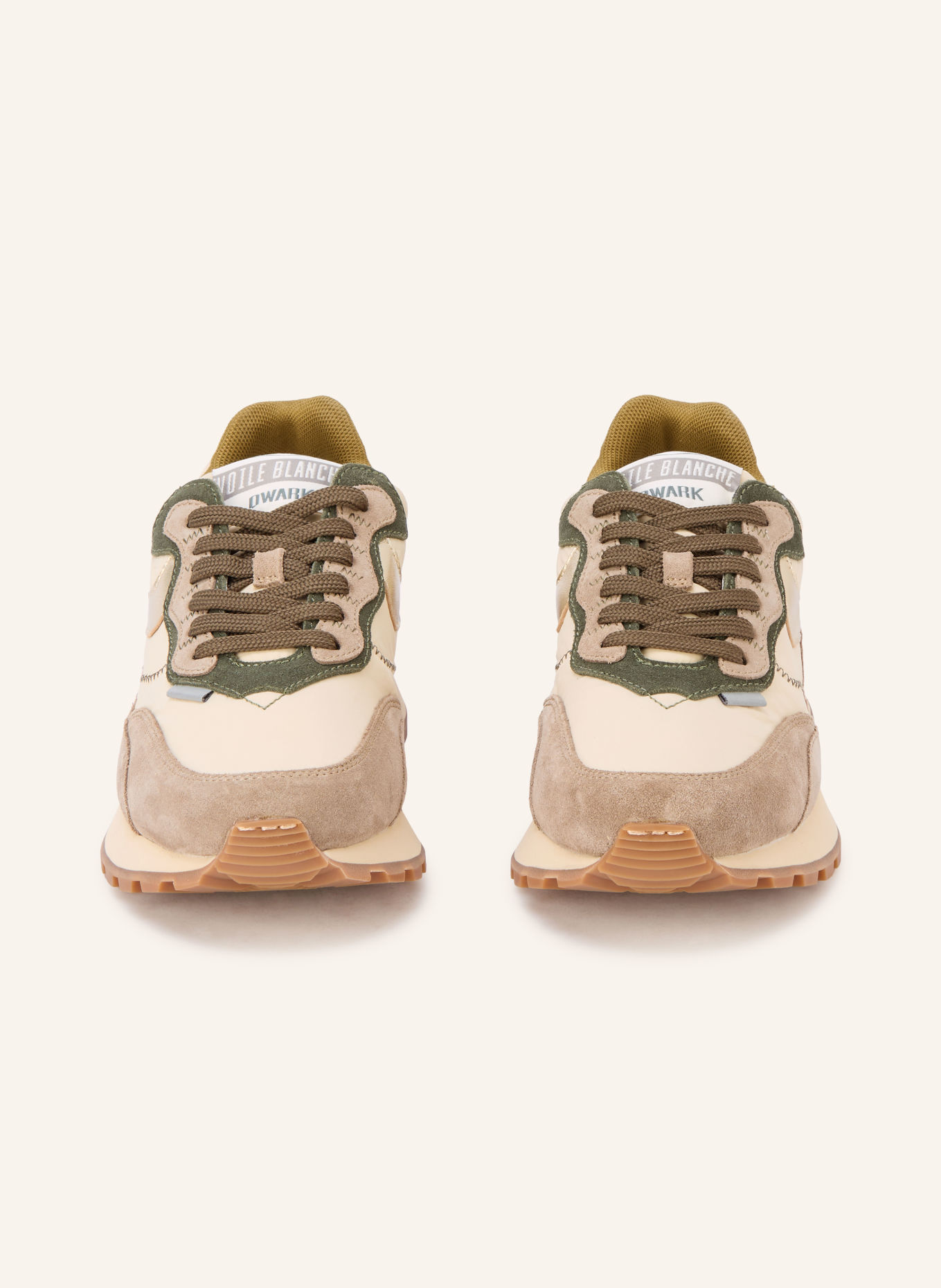 VOILE BLANCHE Sneakers QWARK HYPE: CRÈME / MARRON CLAIR / KAKI
