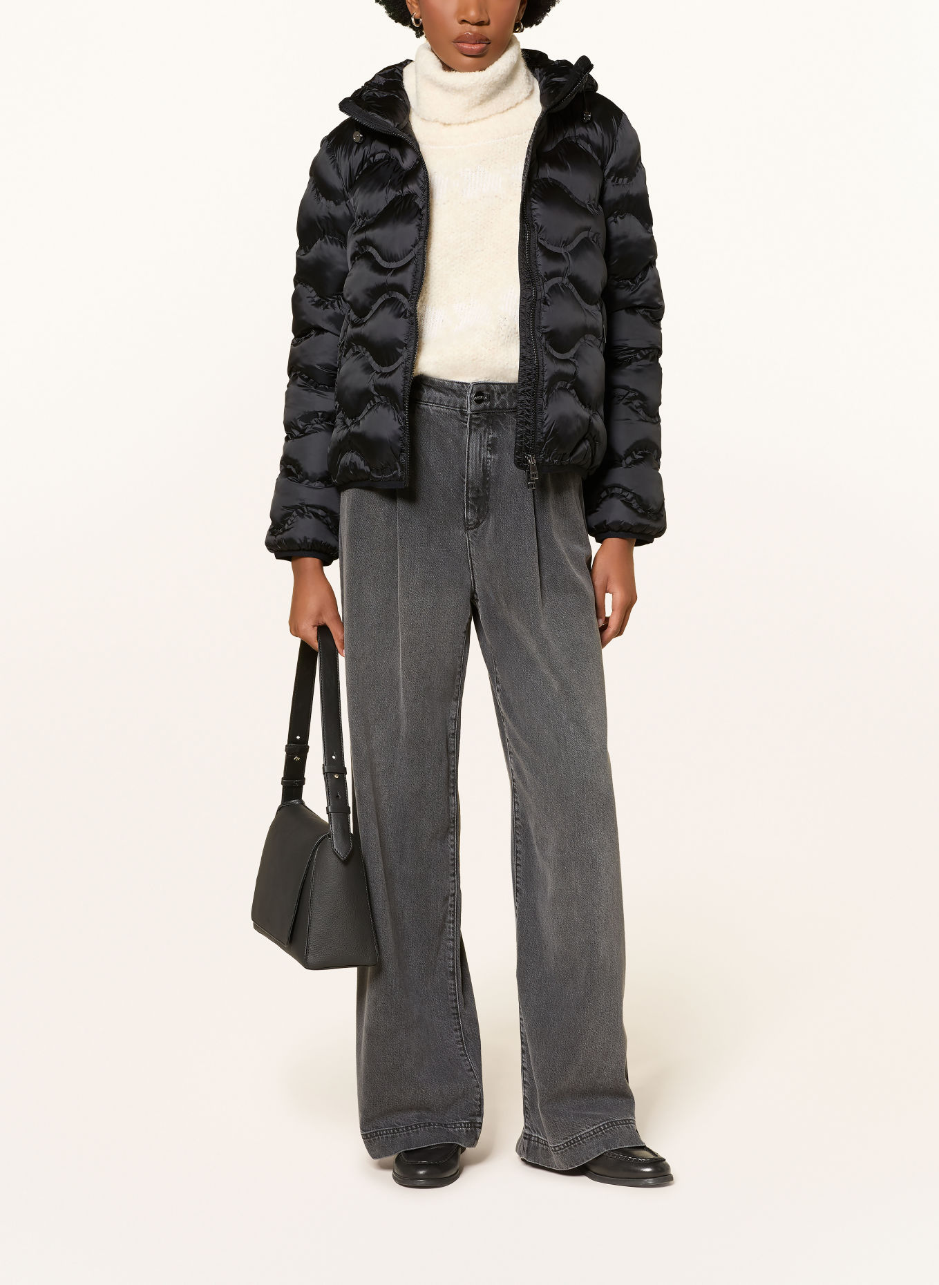 MARC CAIN Quilted jacket: 900 black new