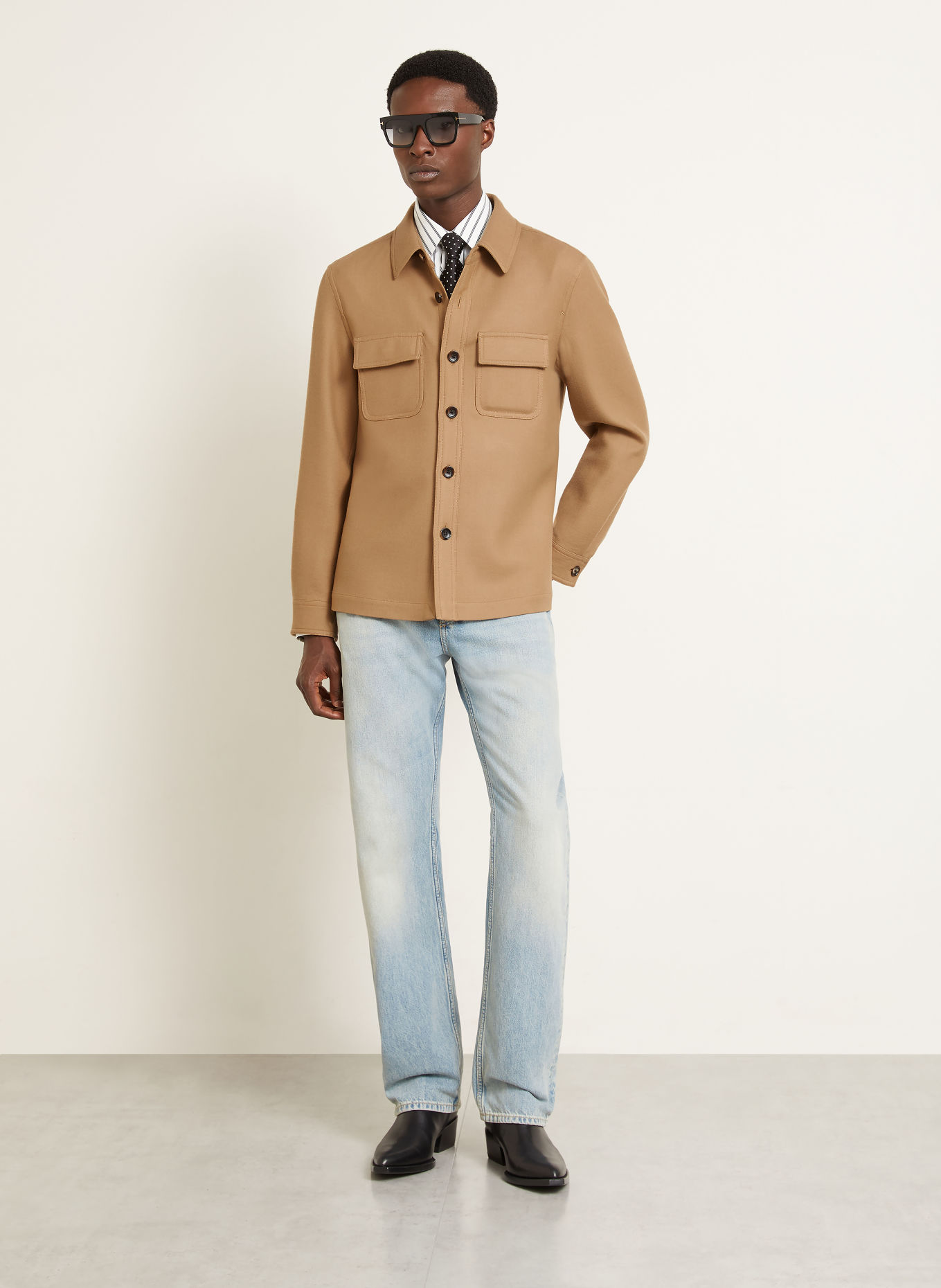 TOM FORD Overshirt: LIGHT BROWN