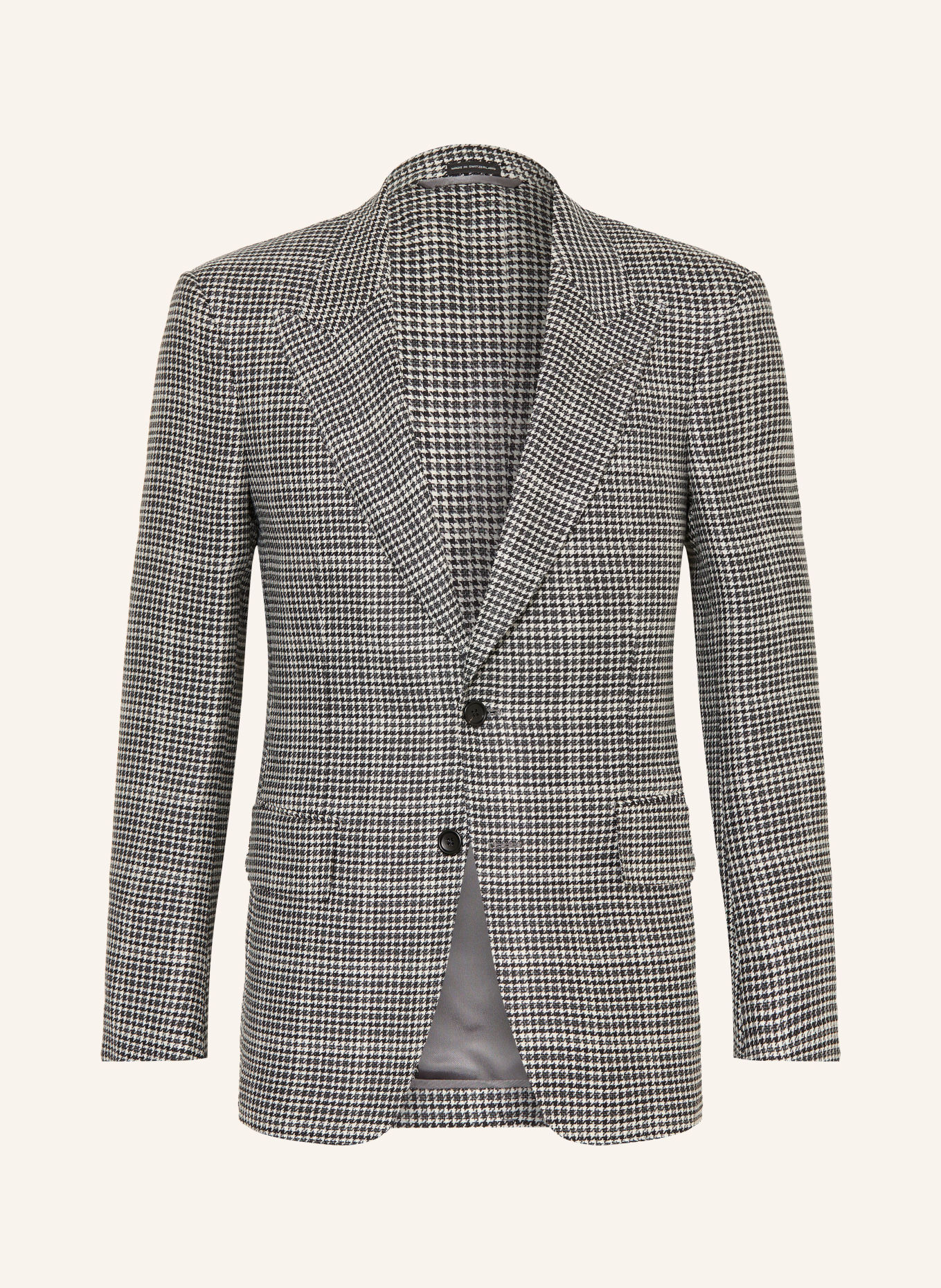TOM FORD Colbert SHELTON Extra Slim Fit: ZWART / CRÈME / DONKERGRIJS