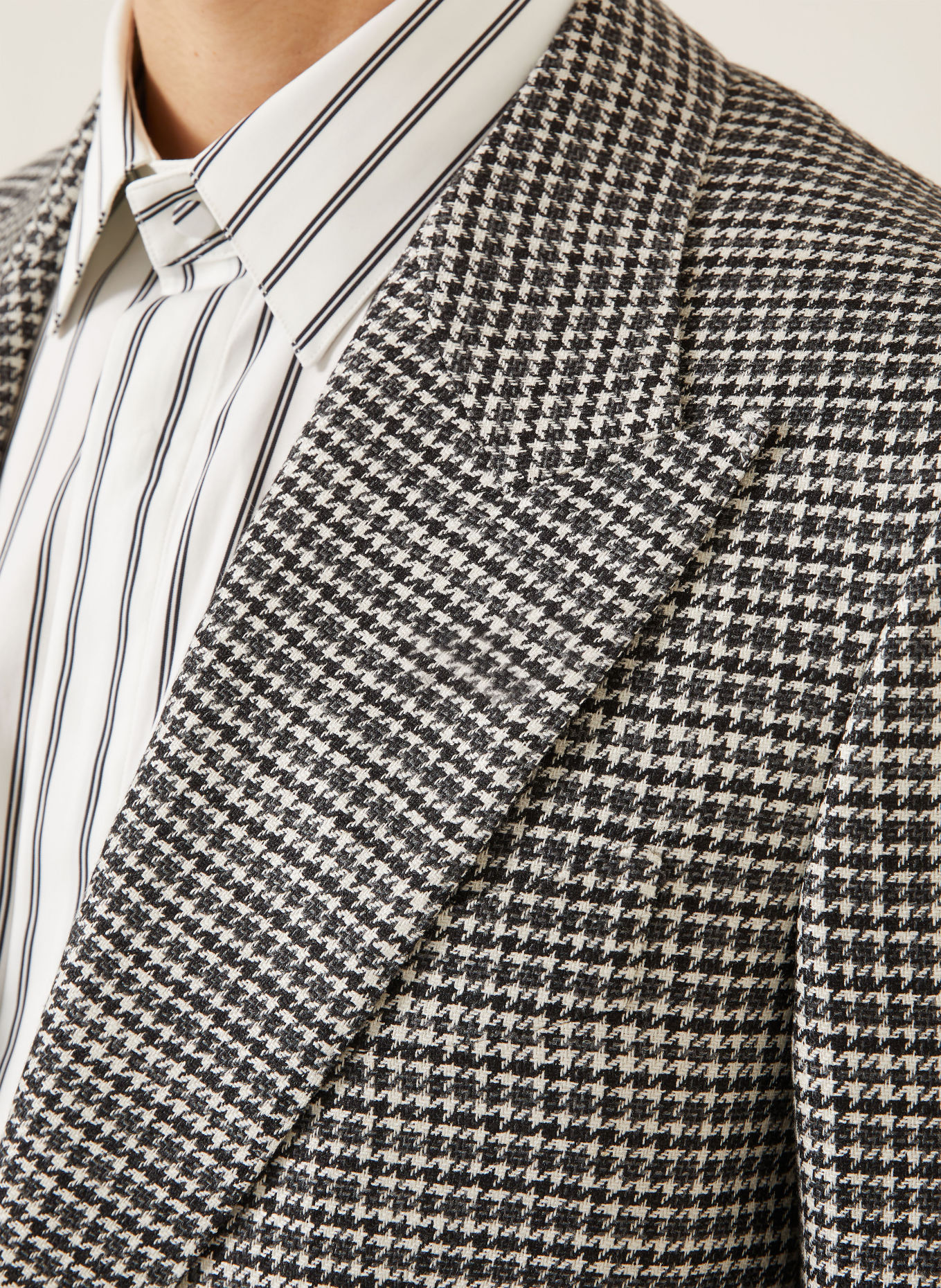 TOM FORD Colbert SHELTON Extra Slim Fit: ZWART / CRÈME / DONKERGRIJS