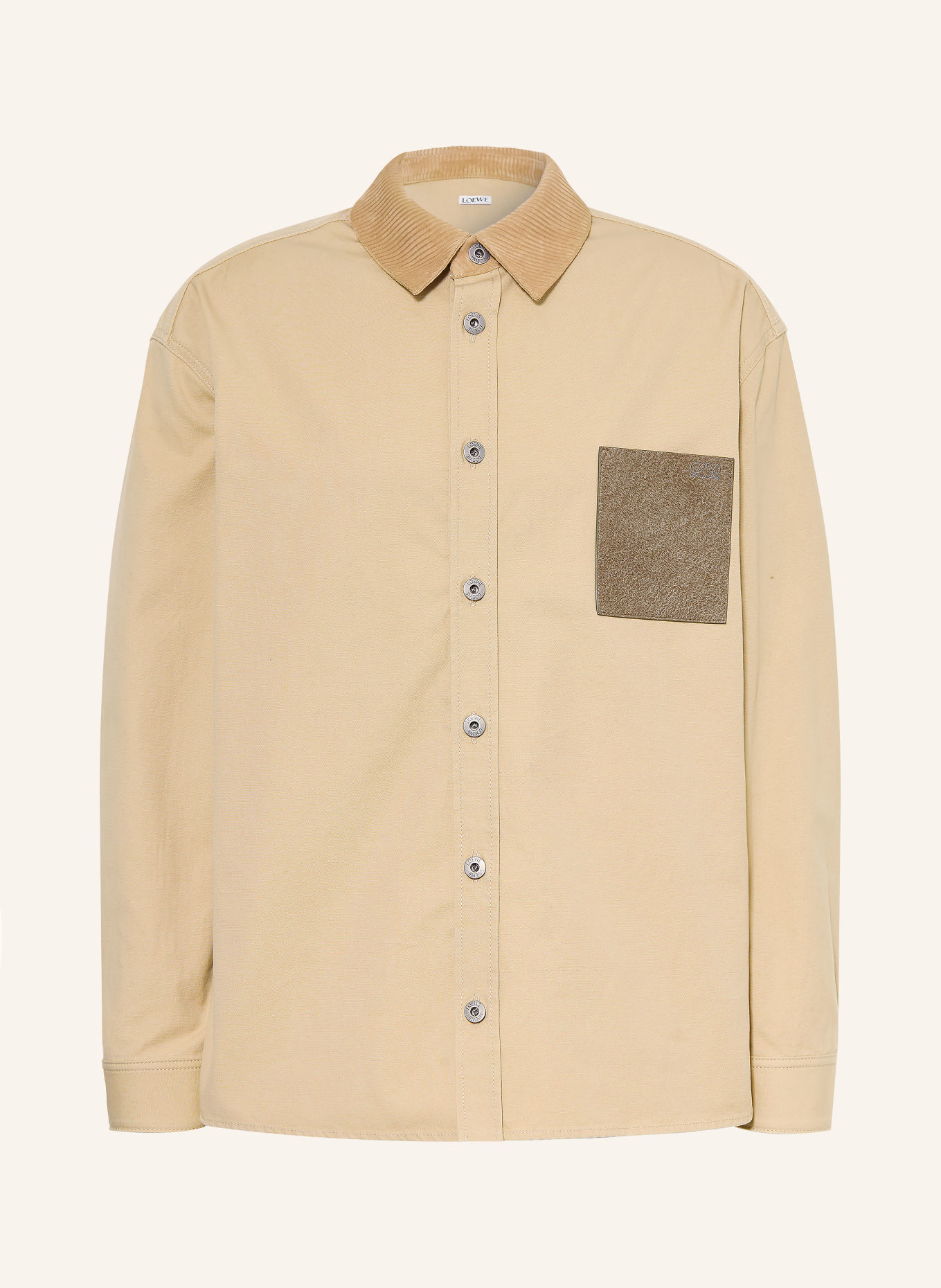LOEWE Overjacket: HELLBRAUN / DUNKELGRAU