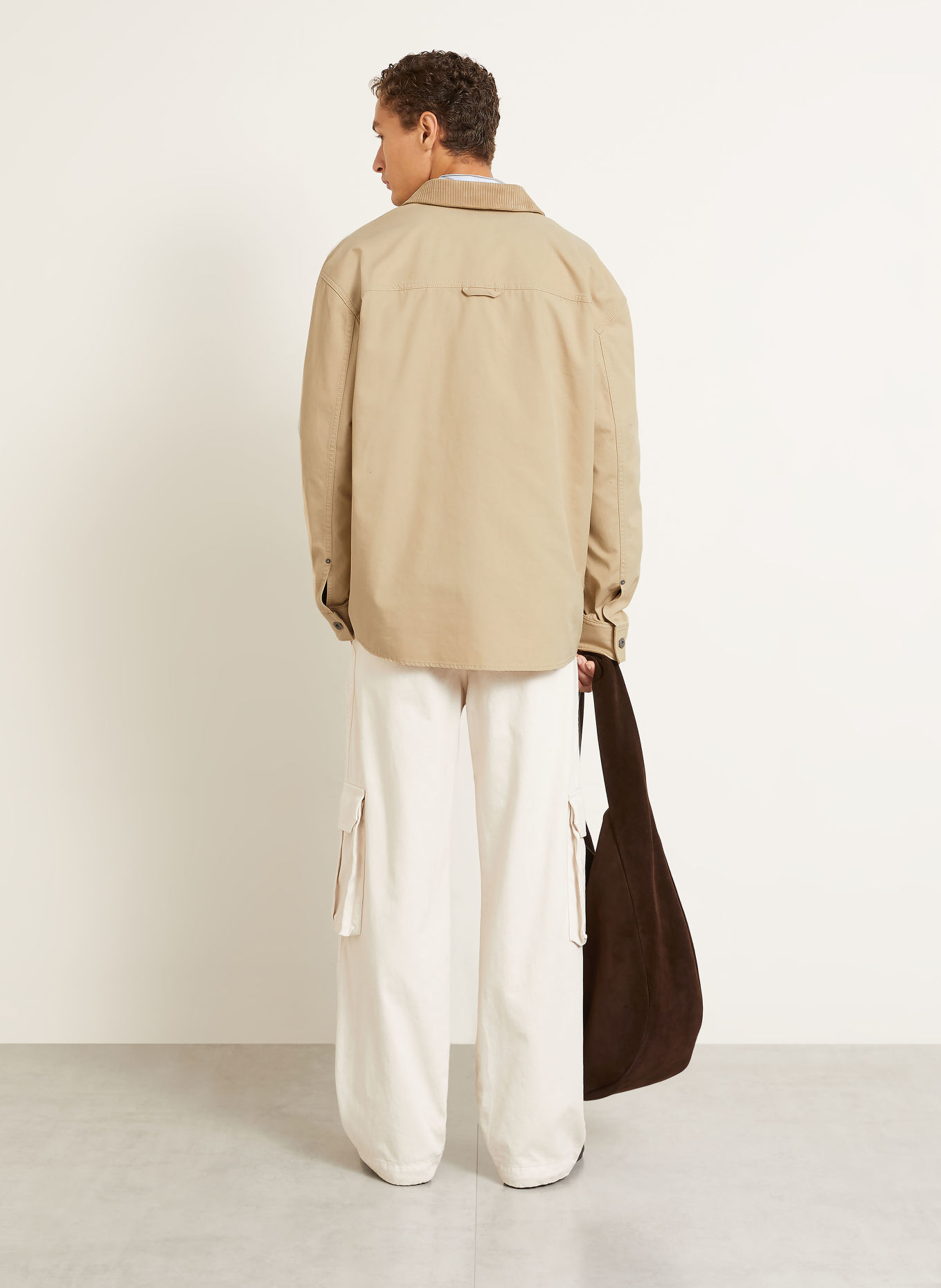 LOEWE Overjacket: HELLBRAUN / DUNKELGRAU