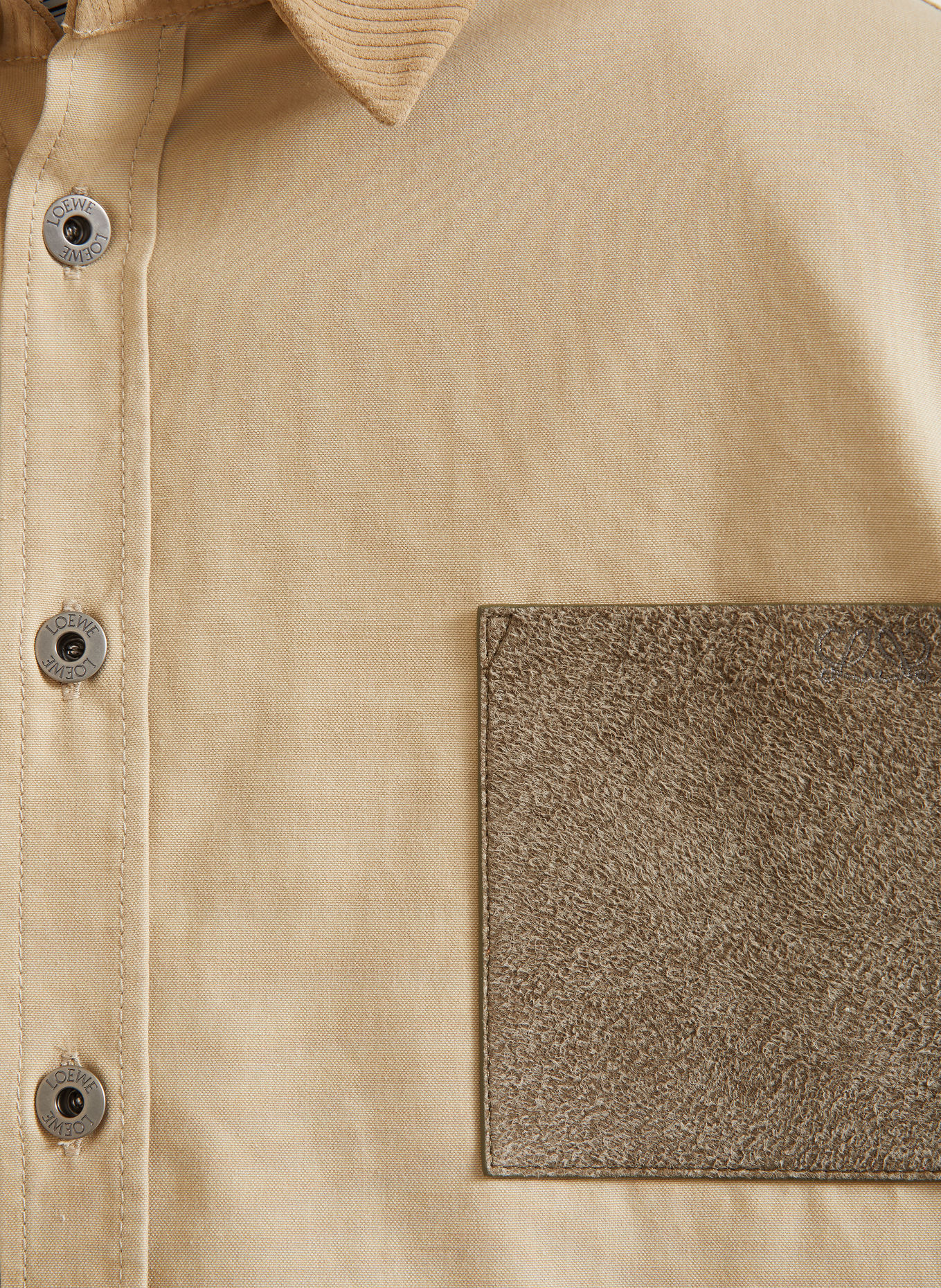 LOEWE Overjacket: HELLBRAUN / DUNKELGRAU