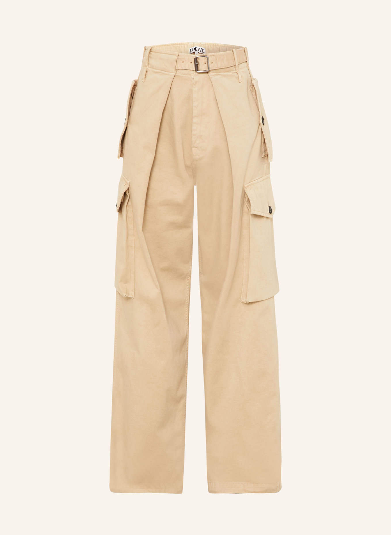 LOEWE Regular-Fit Cargo Trousers: BEIGE
