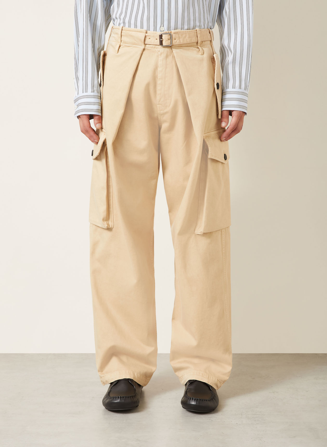 LOEWE Regular-Fit Cargo Trousers: BEIGE