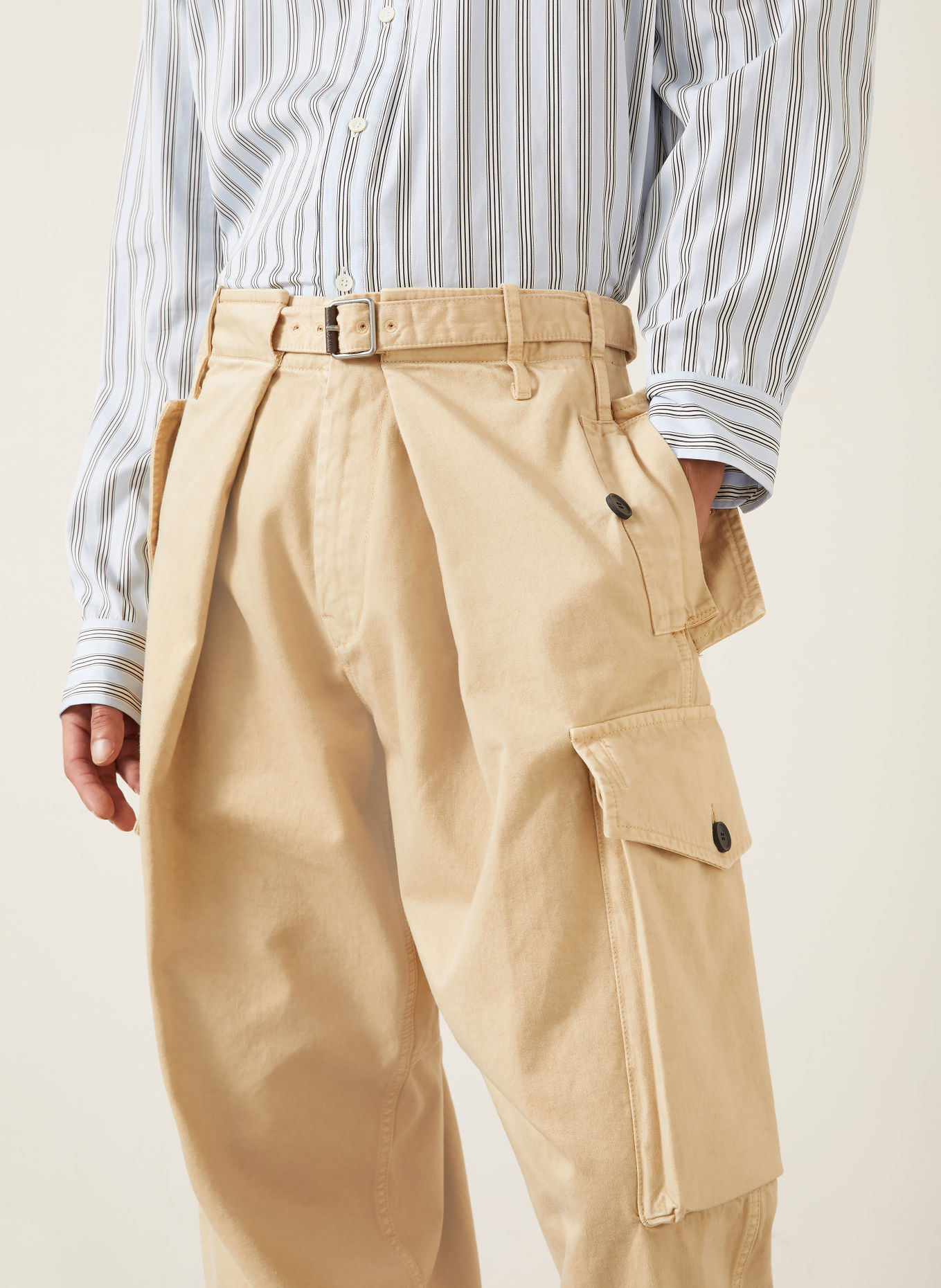 LOEWE Regular-Fit Cargo Trousers: BEIGE