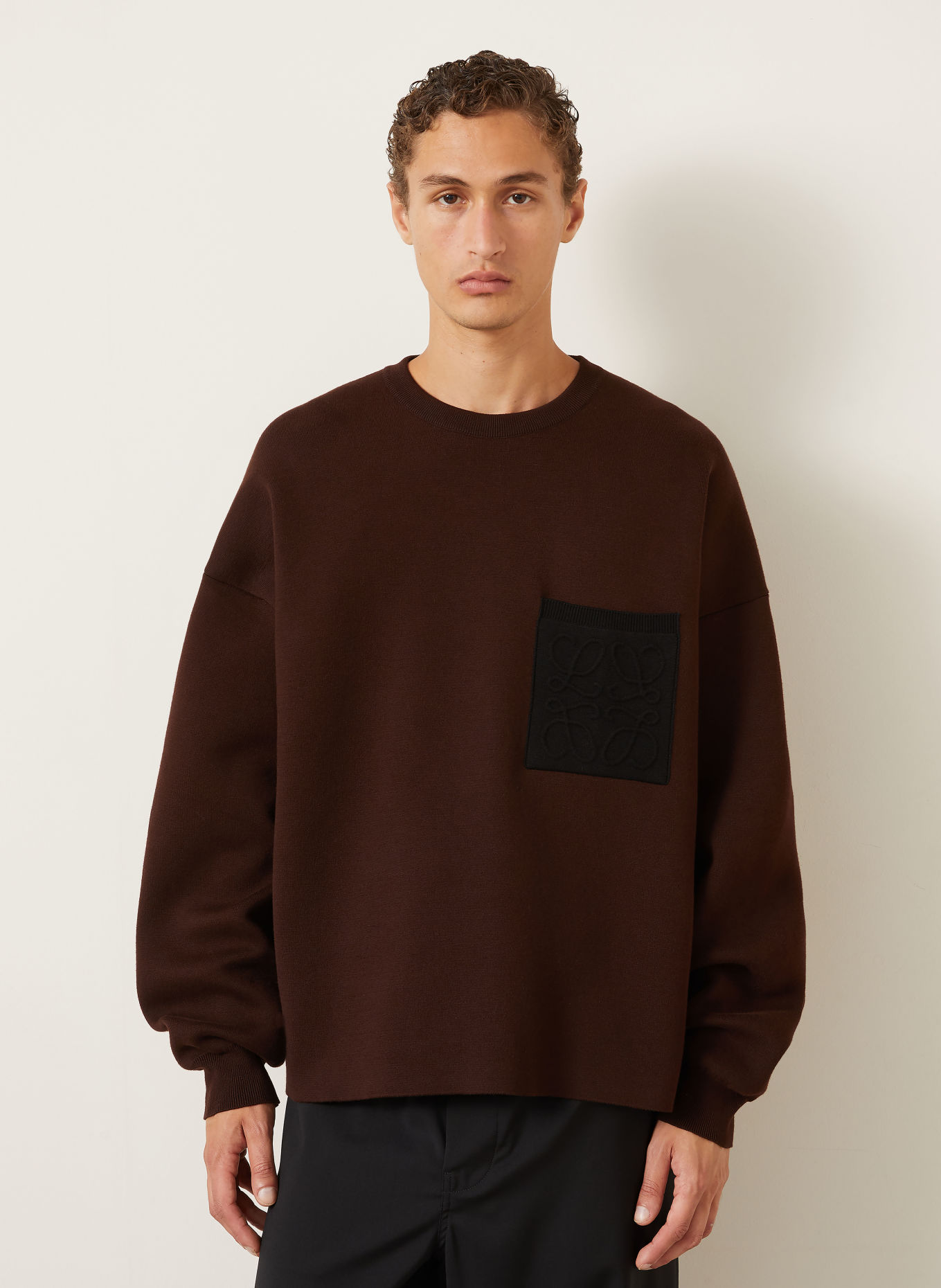 LOEWE Sweater: DARK BROWN / BLACK