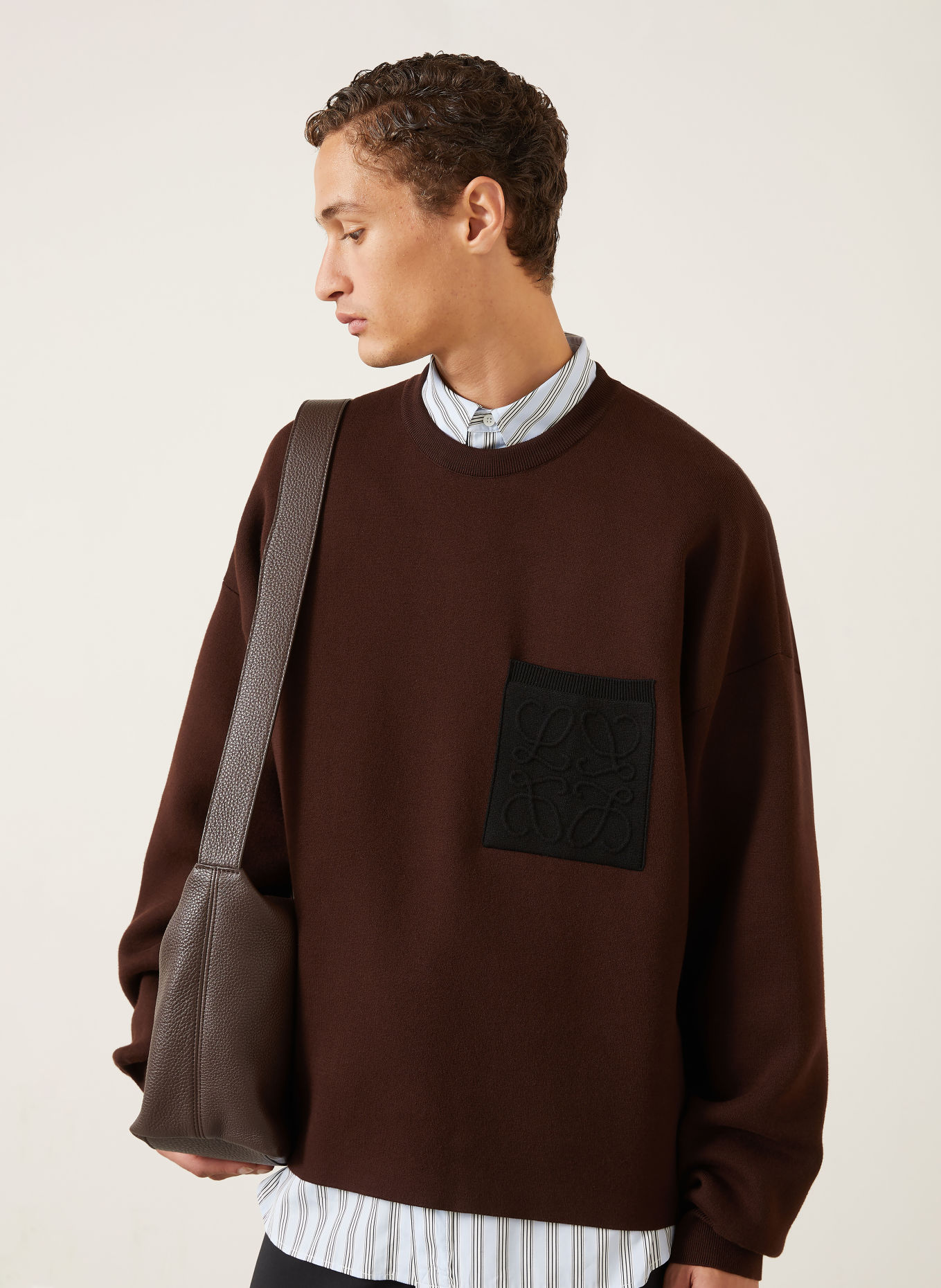 LOEWE Sweater: DARK BROWN / BLACK