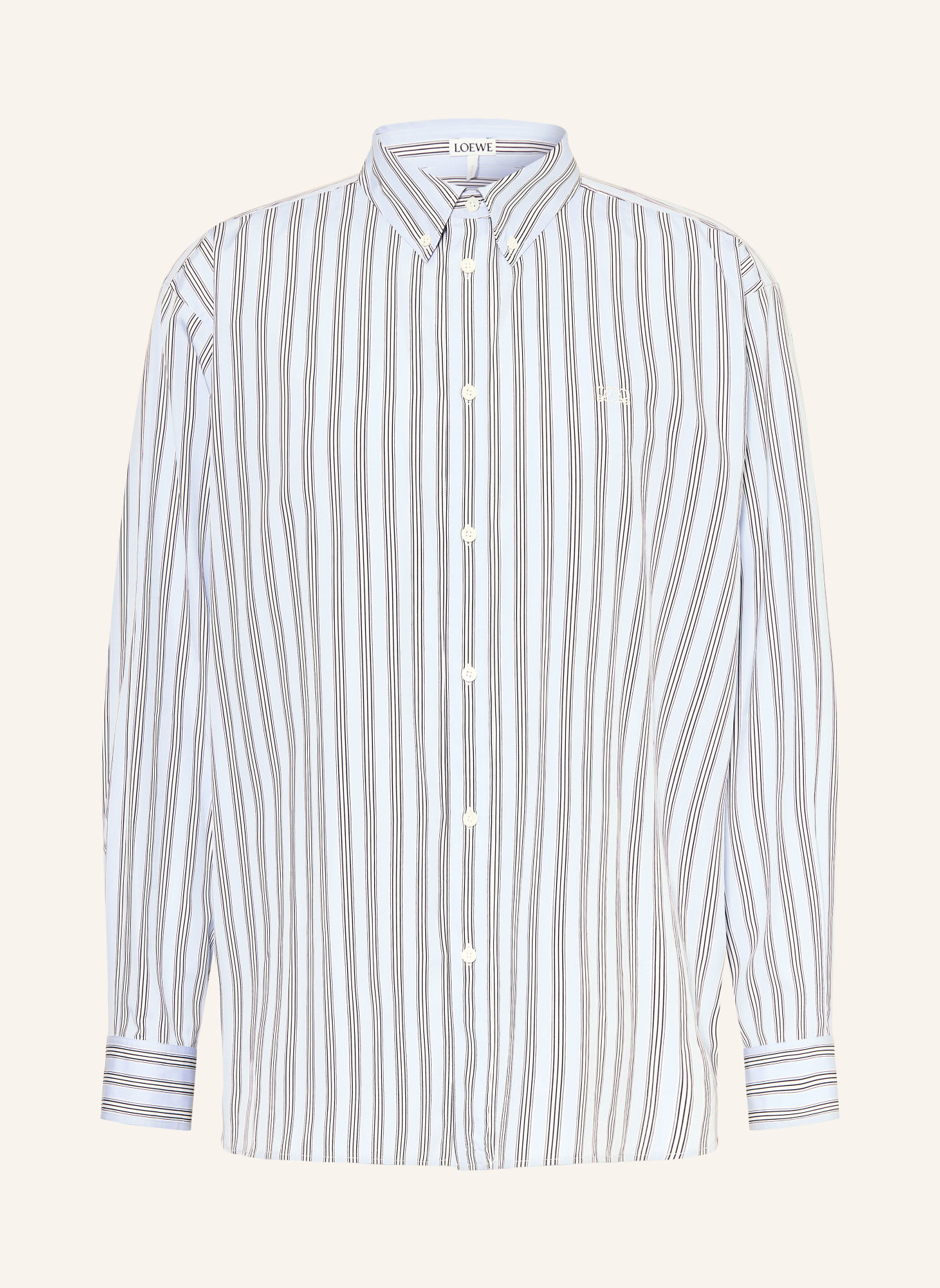 LOEWE Comfort Fit Shirt: LIGHT BLUE / WHITE / BLACK
