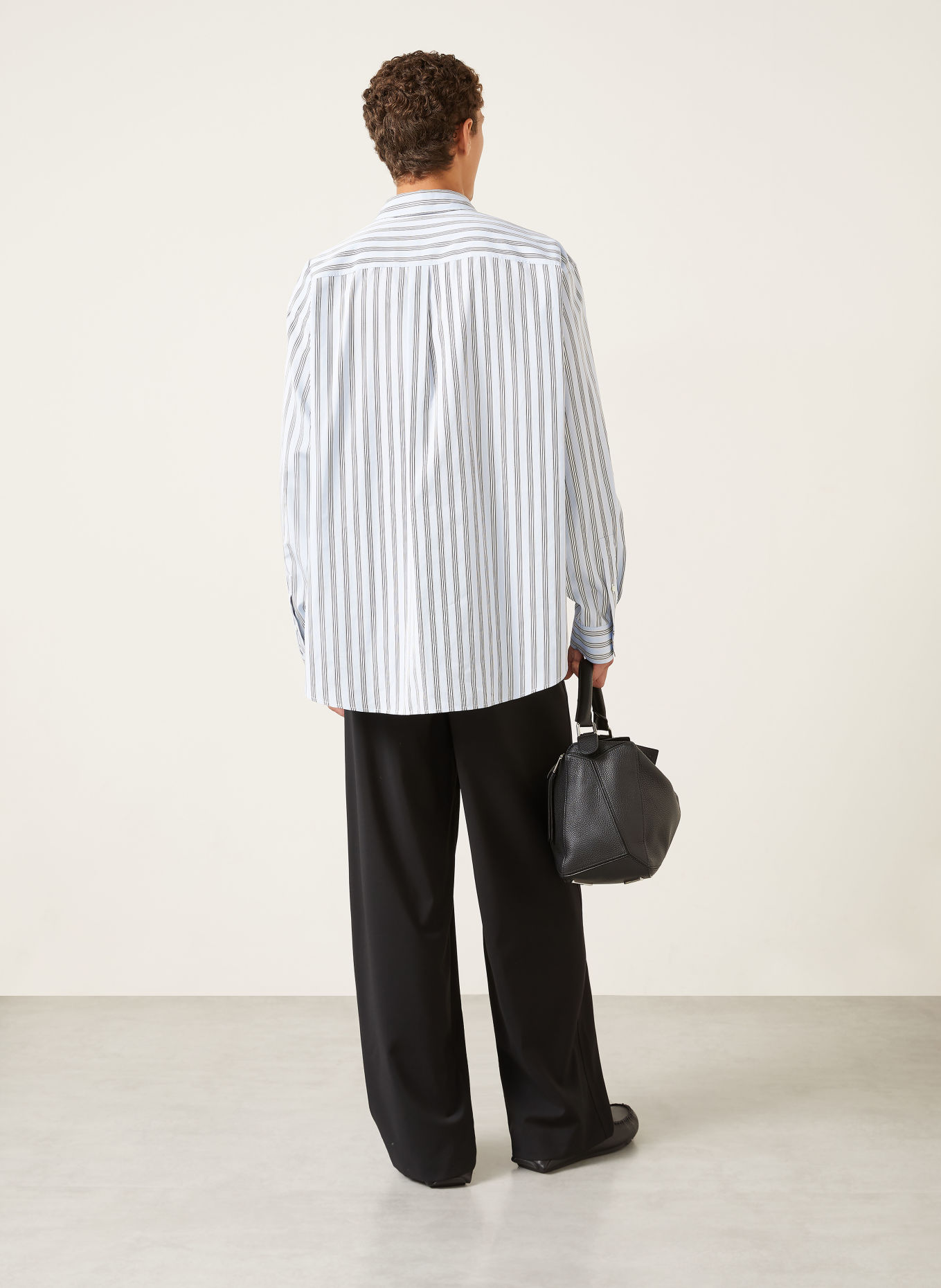 LOEWE Comfort Fit Shirt: LIGHT BLUE / WHITE / BLACK